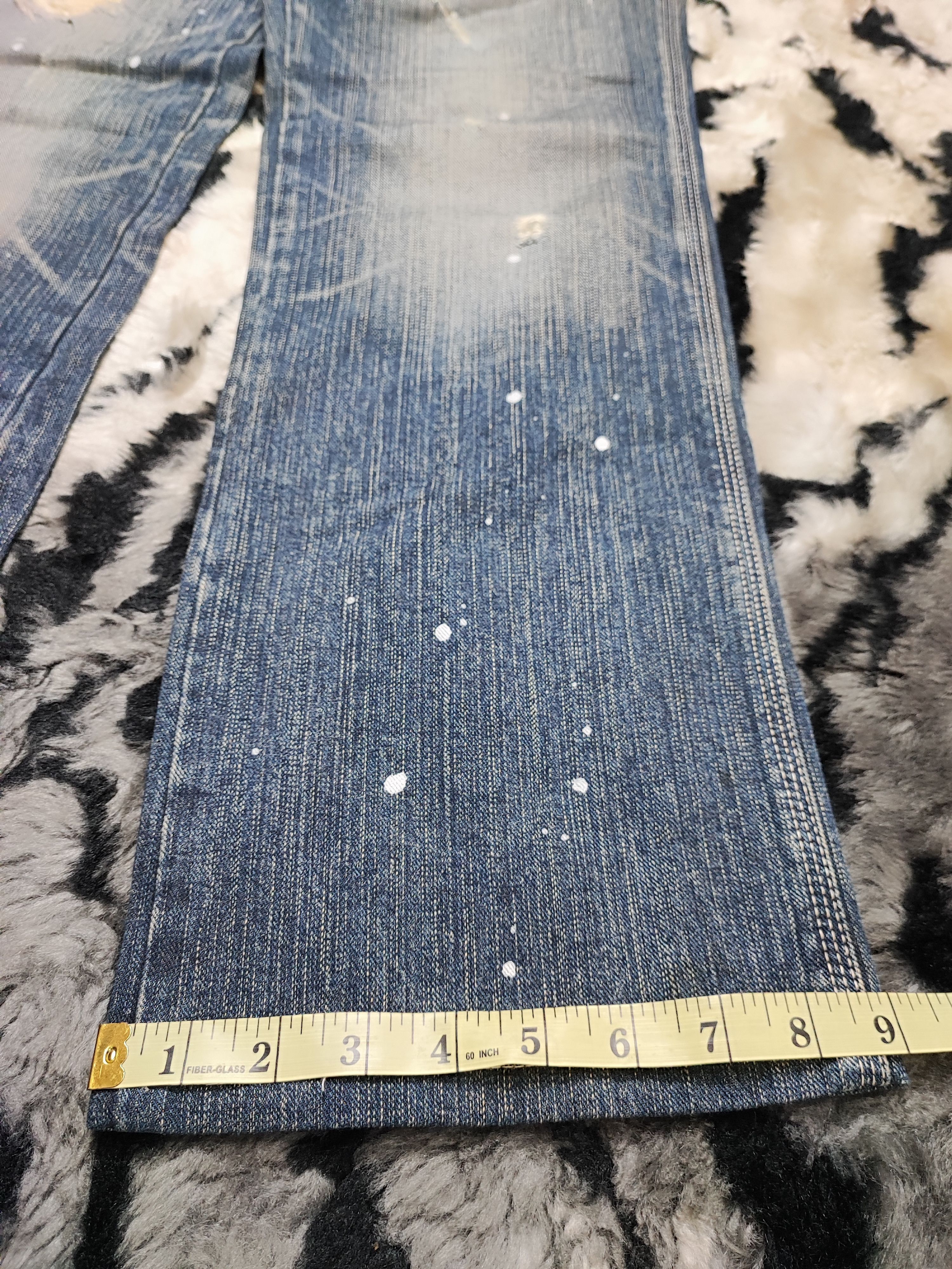 Edwin Deadstock Edwin 503 Blue Trip Work Paint Splatter Size US 29 - 8 Thumbnail
