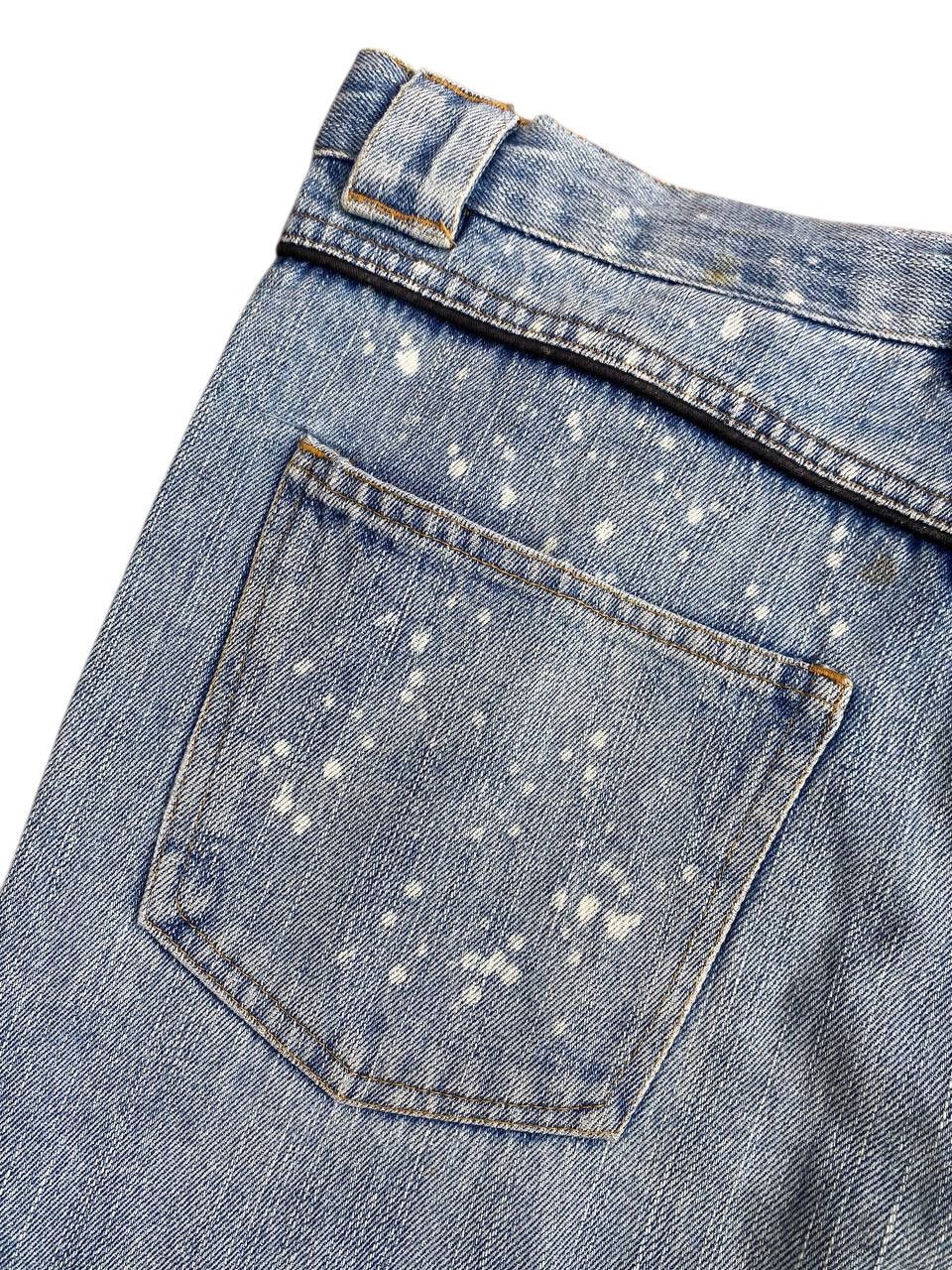 Japanese Brand 2000's In The Attic Poem All Over Print Washed Denim Size US 30 / EU 46 - 13 Thumbnail