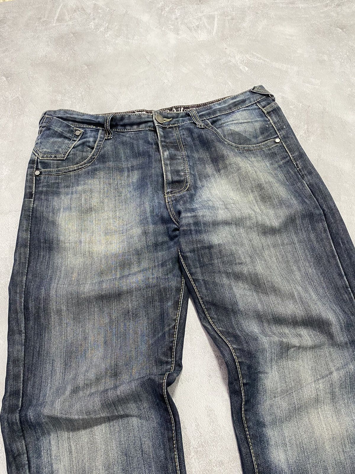 Japanese Brand × Vintage 🩻 Vintage Straight Leg Jeans Pants Distressed Style Size US 36 / EU 52 - 3 Thumbnail