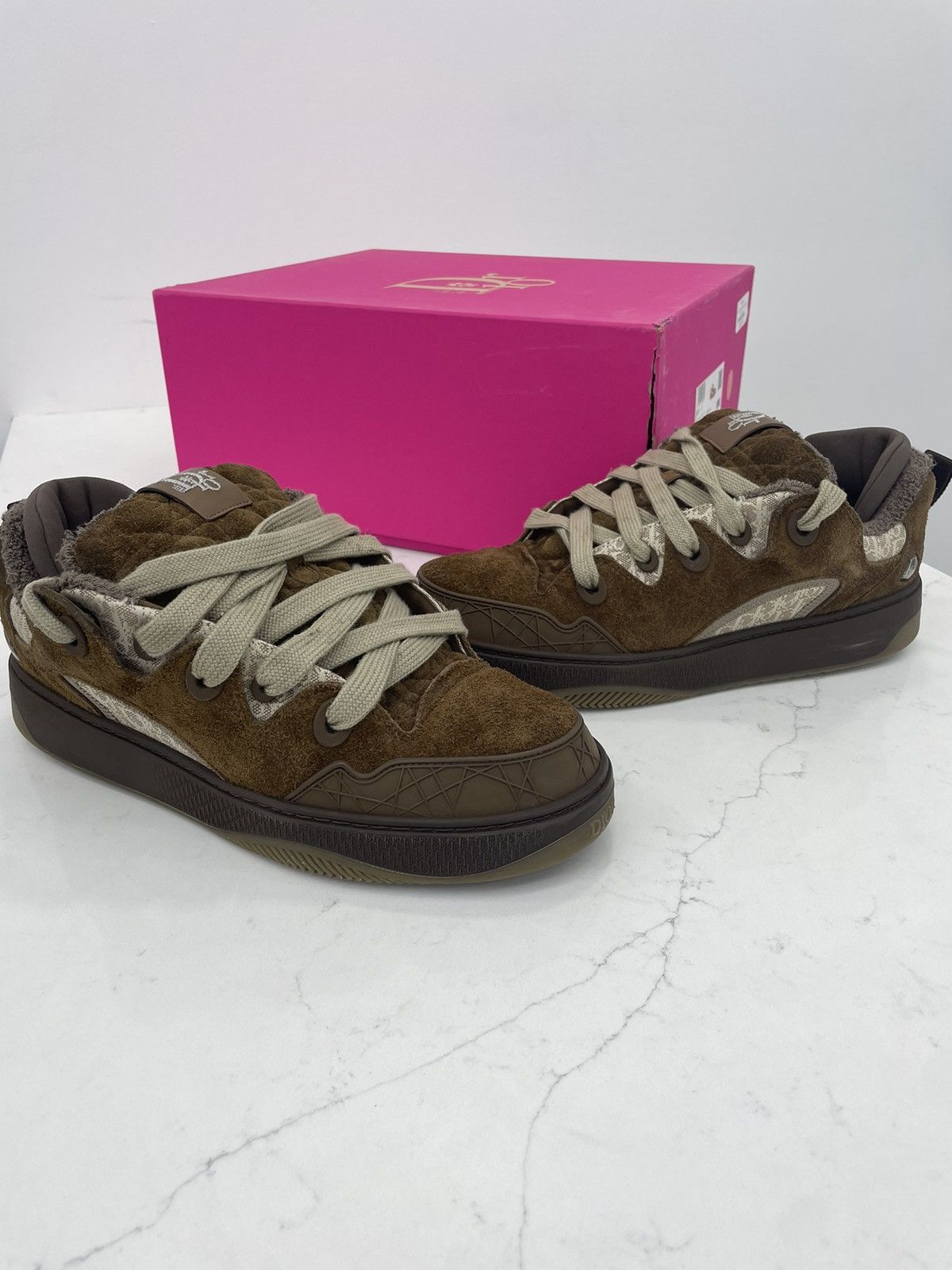 Dior × ERL Dior X ERL Brown Suede 582/888 Size US 11 / EU 44 - 1 Thumbnail