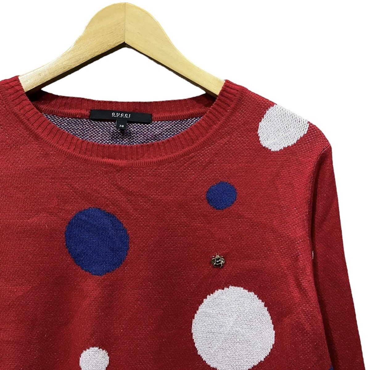 Gucci × Vintage Vintage Gucci Polkadot Knit Sweaters Size XS / US 0-2 / IT 36-38 - 3 Thumbnail