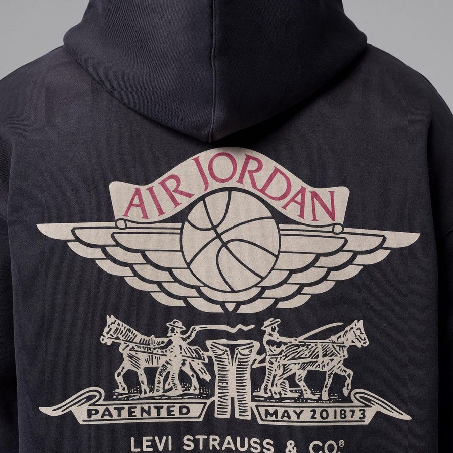 Levi's × Nike Nike Jordan x Levi's Full Zip Hoodie Black Medium IM6734-010 Size US M / EU 48-50 / 2 - 19 Thumbnail