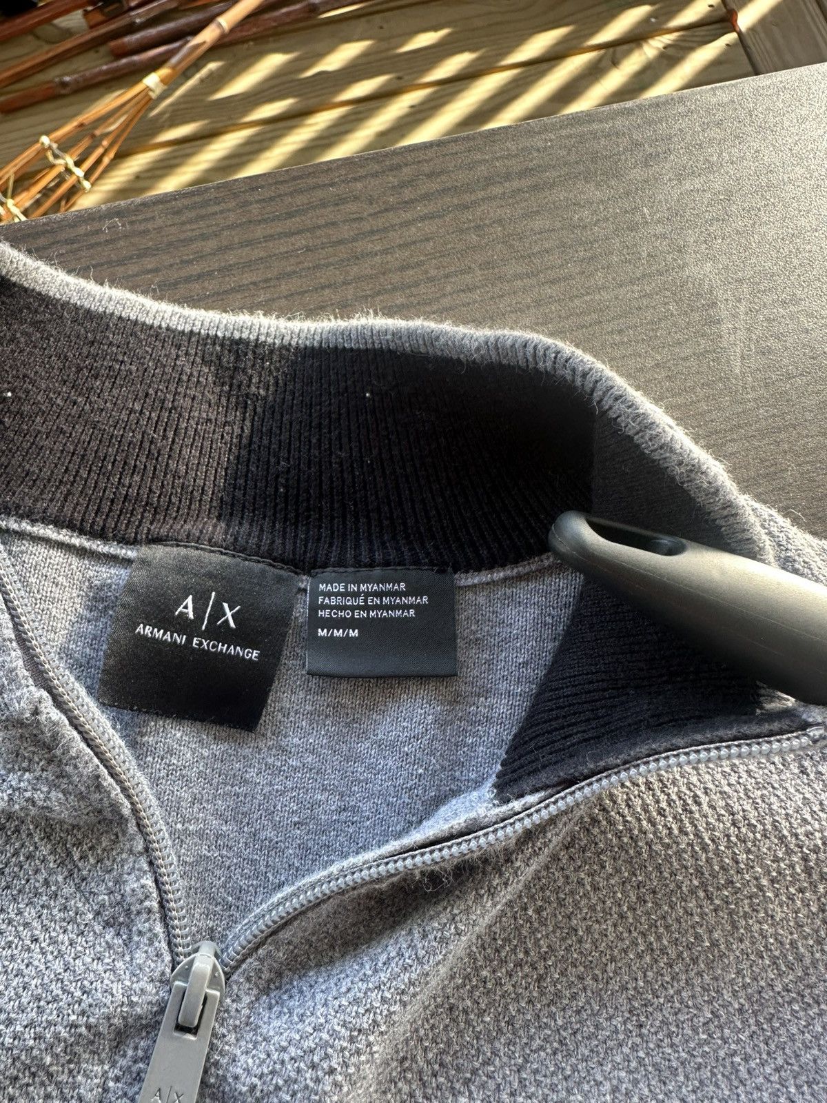 Armani Exchange Armani Exchange Quarter Zip Grey Pullover Sweater Size M Size US M / EU 48-50 / 2 - 3 Thumbnail