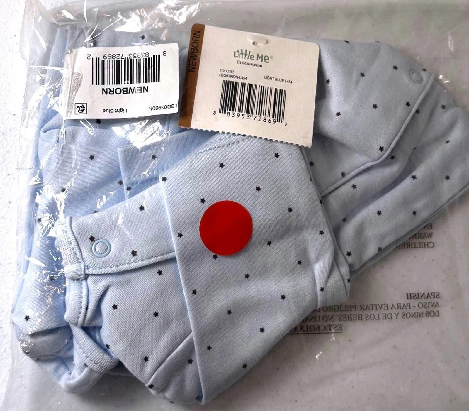 Designer Little Me Newborn Pajama Set - Light Blue with Stars Size ONE SIZE - 1 Thumbnail