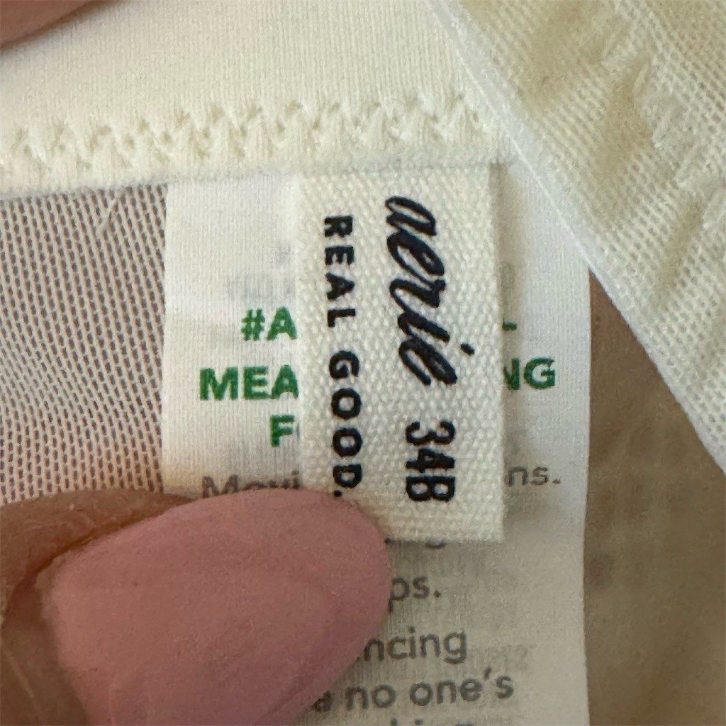 Other Aerie Real Good Bra Womens 34B White Multicolor Floral Lace Size ONE SIZE - 4 Thumbnail