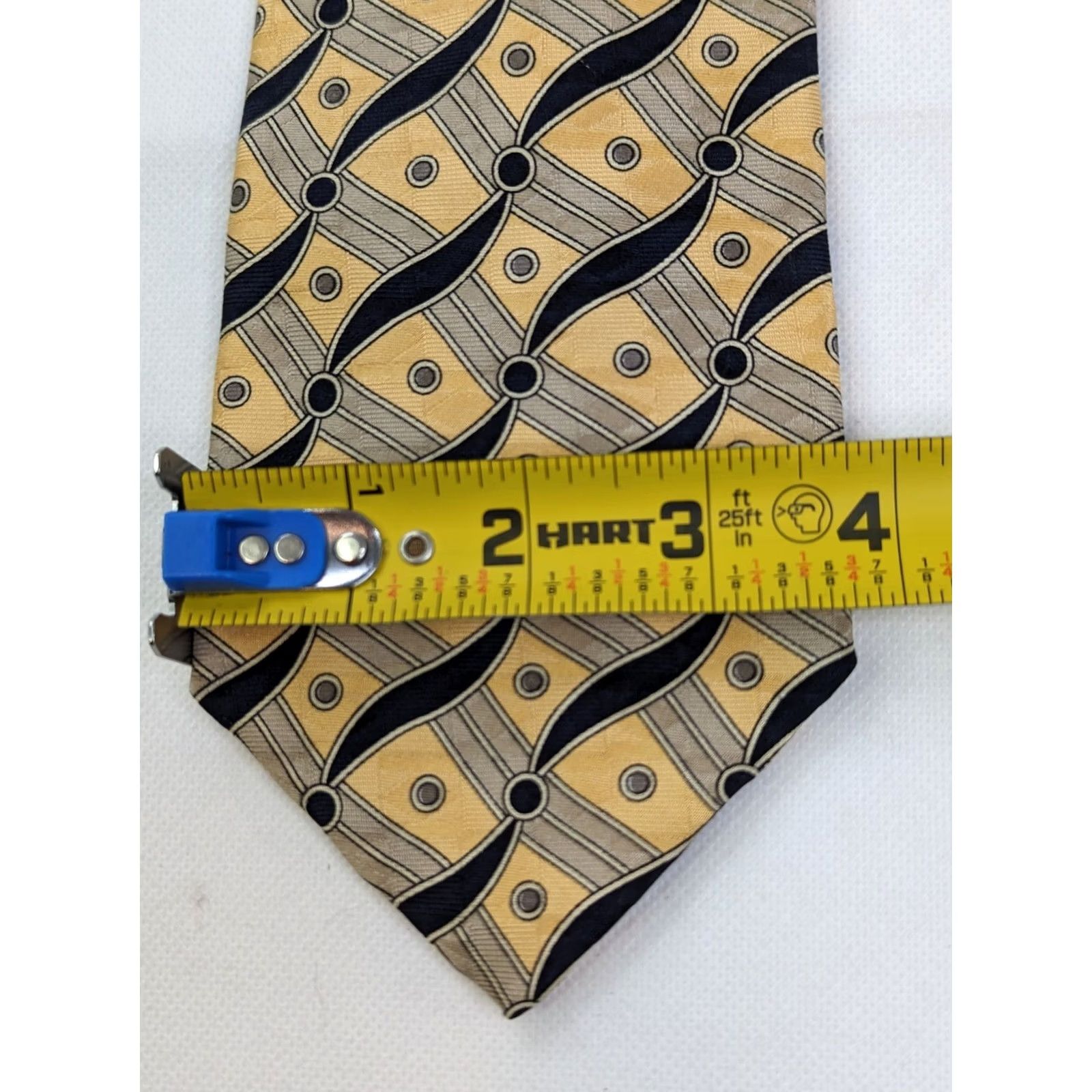 Robert Talbott Robert Talbott Best of Class Silk Necktie Geometric Black Gold 57" x 3.75" Silk青青草 Size ONE SIZE - 5 Thumbnail