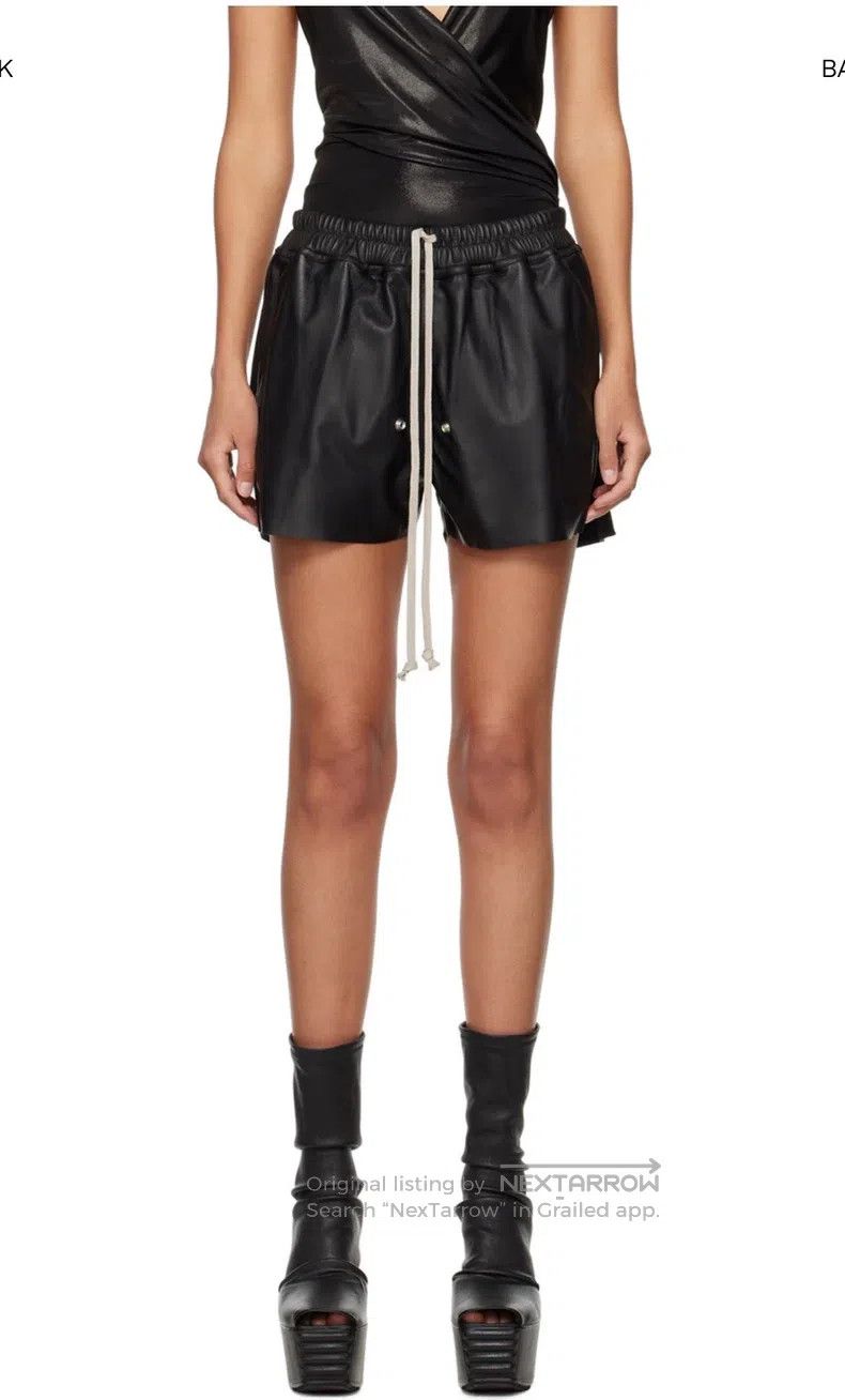 Rick Owens RICK OWENS Leather Shorts Size 41" - 1 Thumbnail