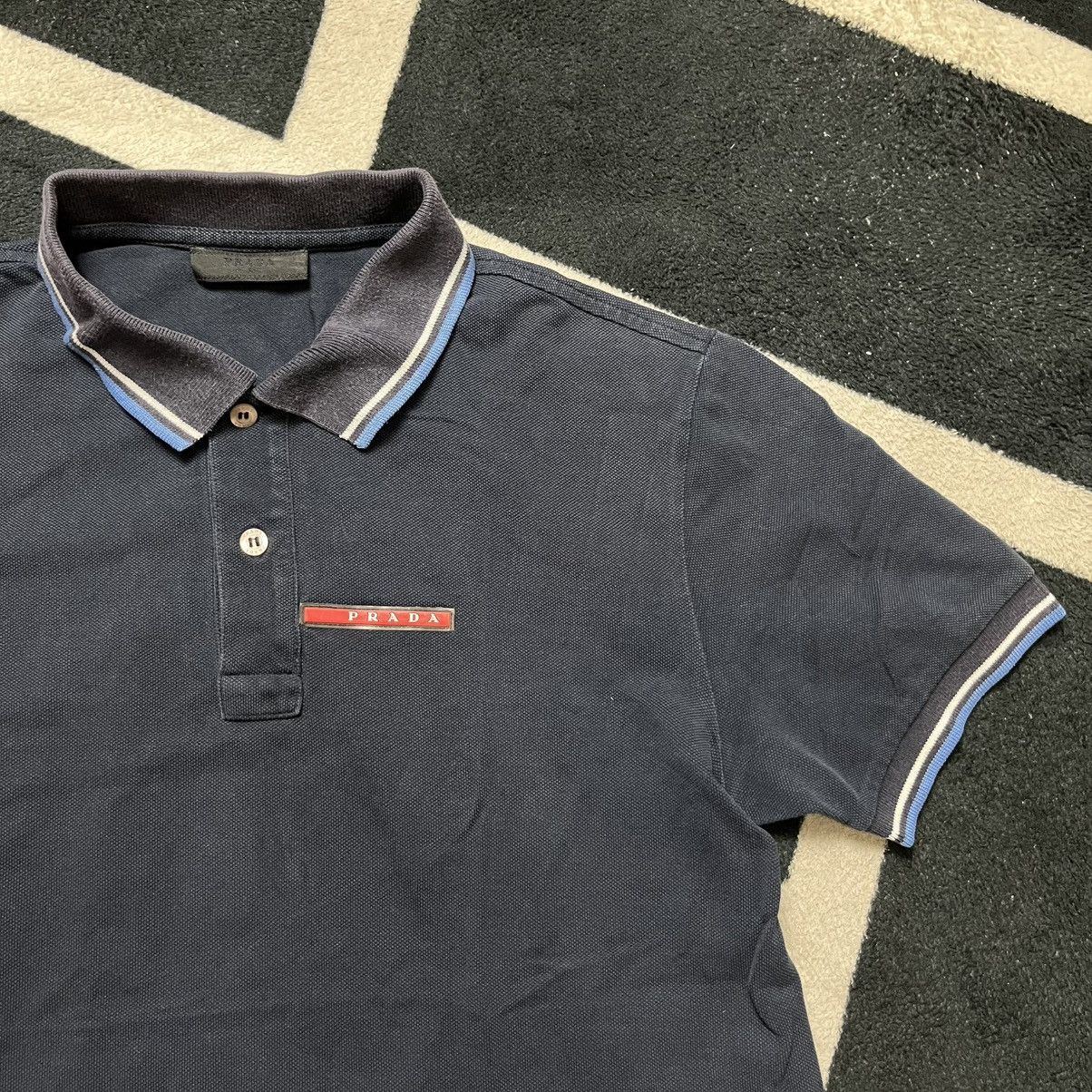 Prada Vintage Prada Red Tab Polo Shirt Size US M / EU 48-50 / 2 - 4 Thumbnail