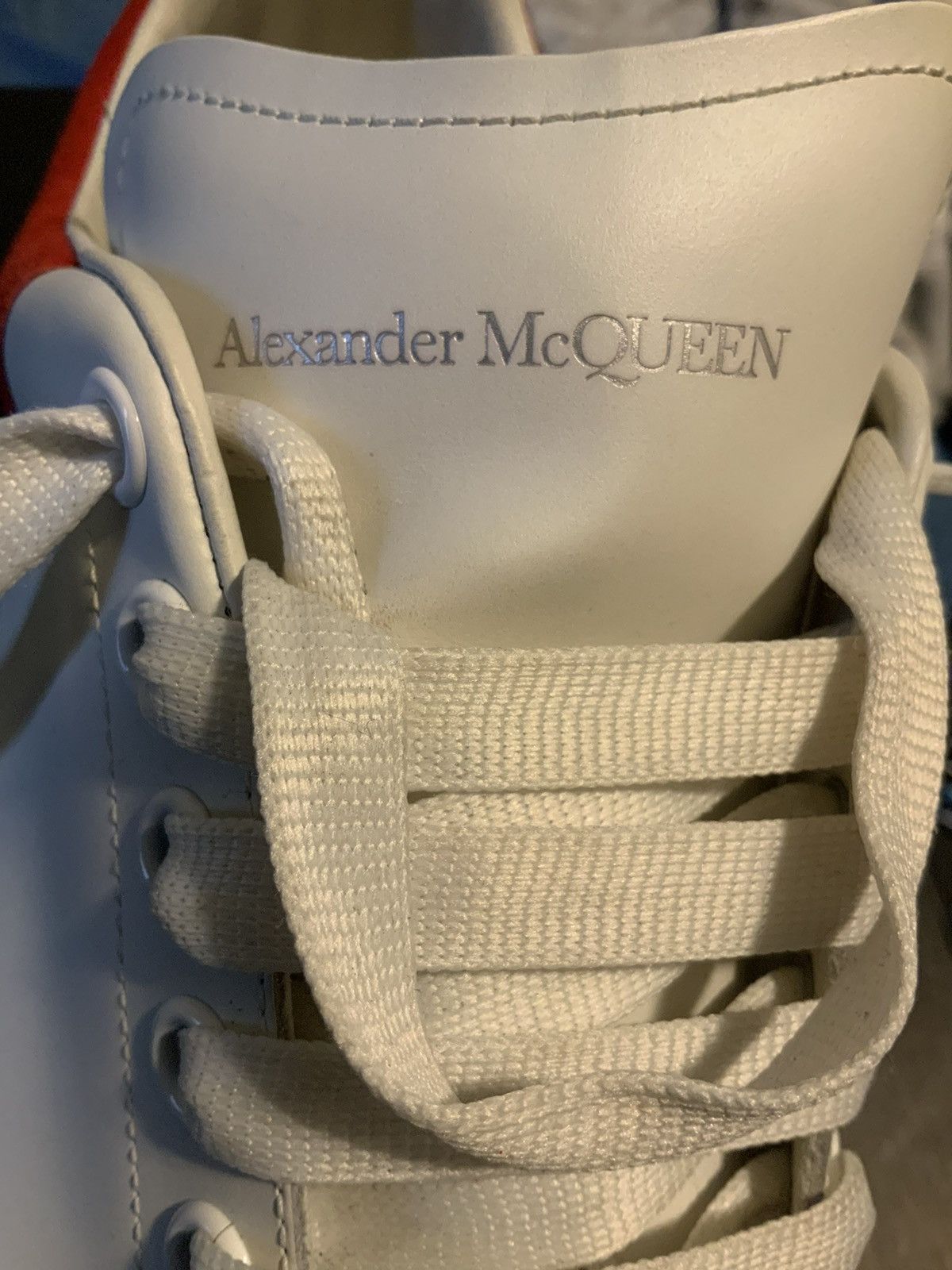 Alexander McQueen Alexander McQueen Men’s Oversized sneaker white/red Size US 11.5 / EU 44-45 - 5 Thumbnail
