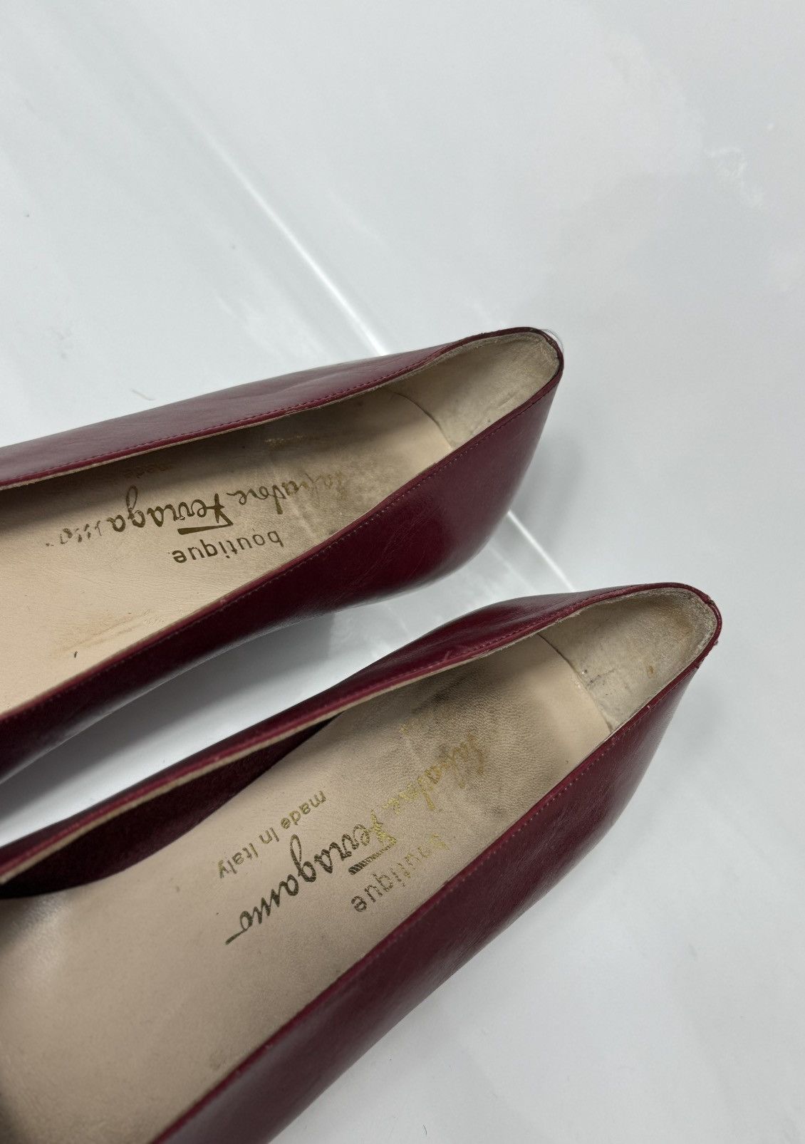 Salvatore Ferragamo Salvatore Ferragamo Women’s Shoes Herl Leather Size 9.5 Size US 9.5 / IT 39.5 - 8 Thumbnail