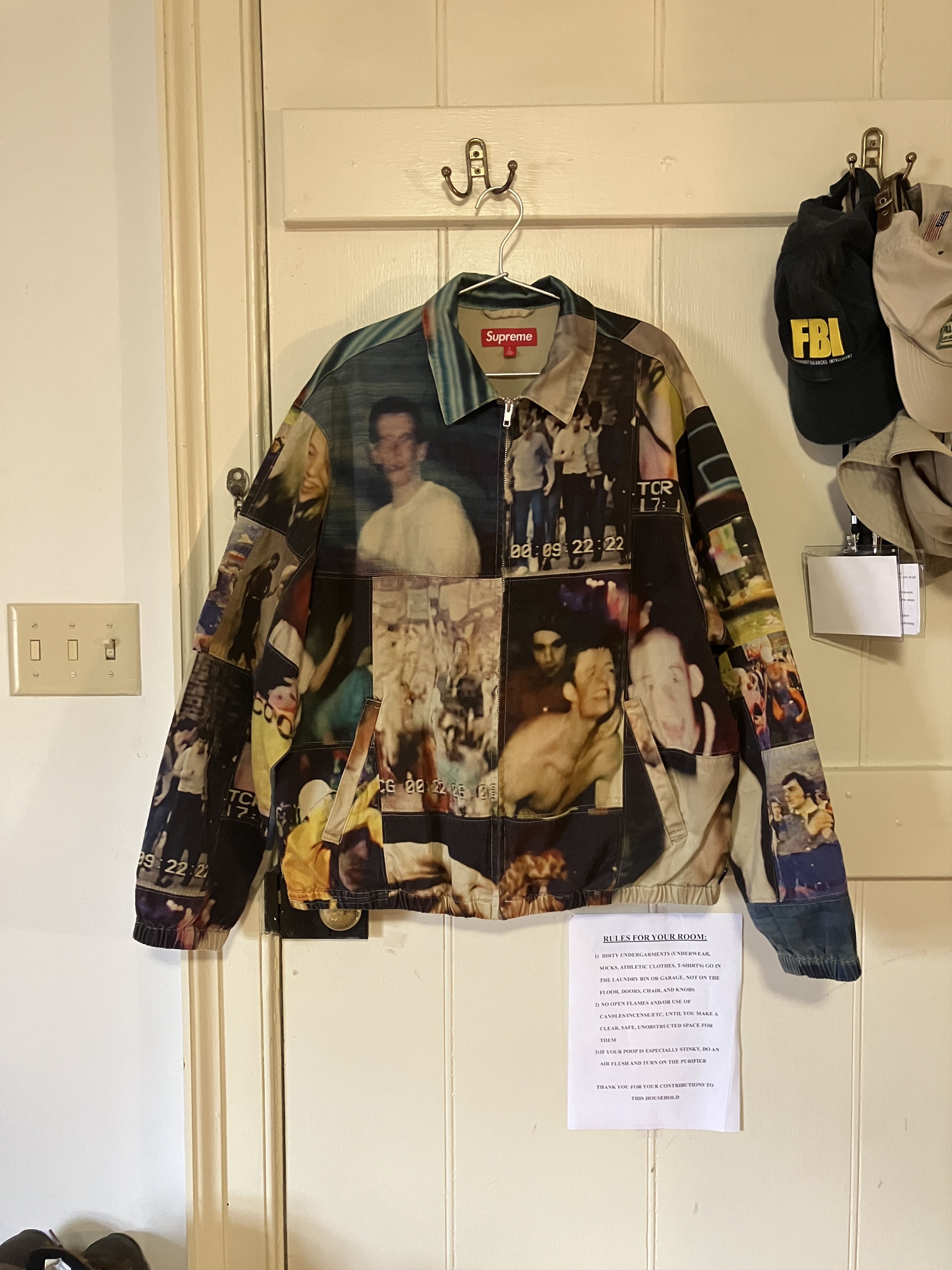 Supreme FW23 Mark Leckey Hardcore Patchwork Harrington Jacket