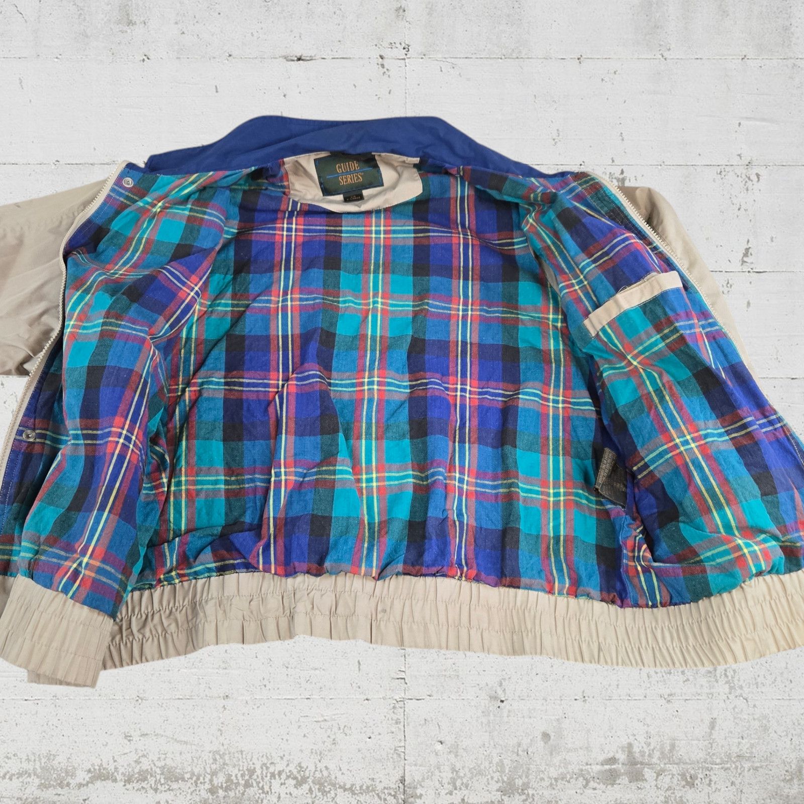 Guide Series 1980s Beige Plaid Lined Canvas Coat Size XL Size US XL / EU 56 / 4 - 11 Thumbnail