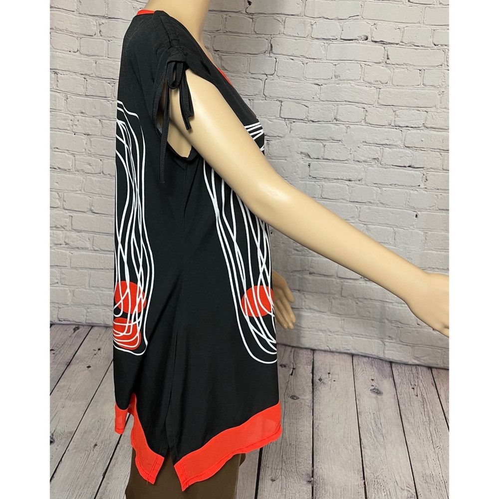Other Patrizia Luca Black Red Short Sleeve Top Size S Size S / US 4 / IT 40 - 6 Thumbnail