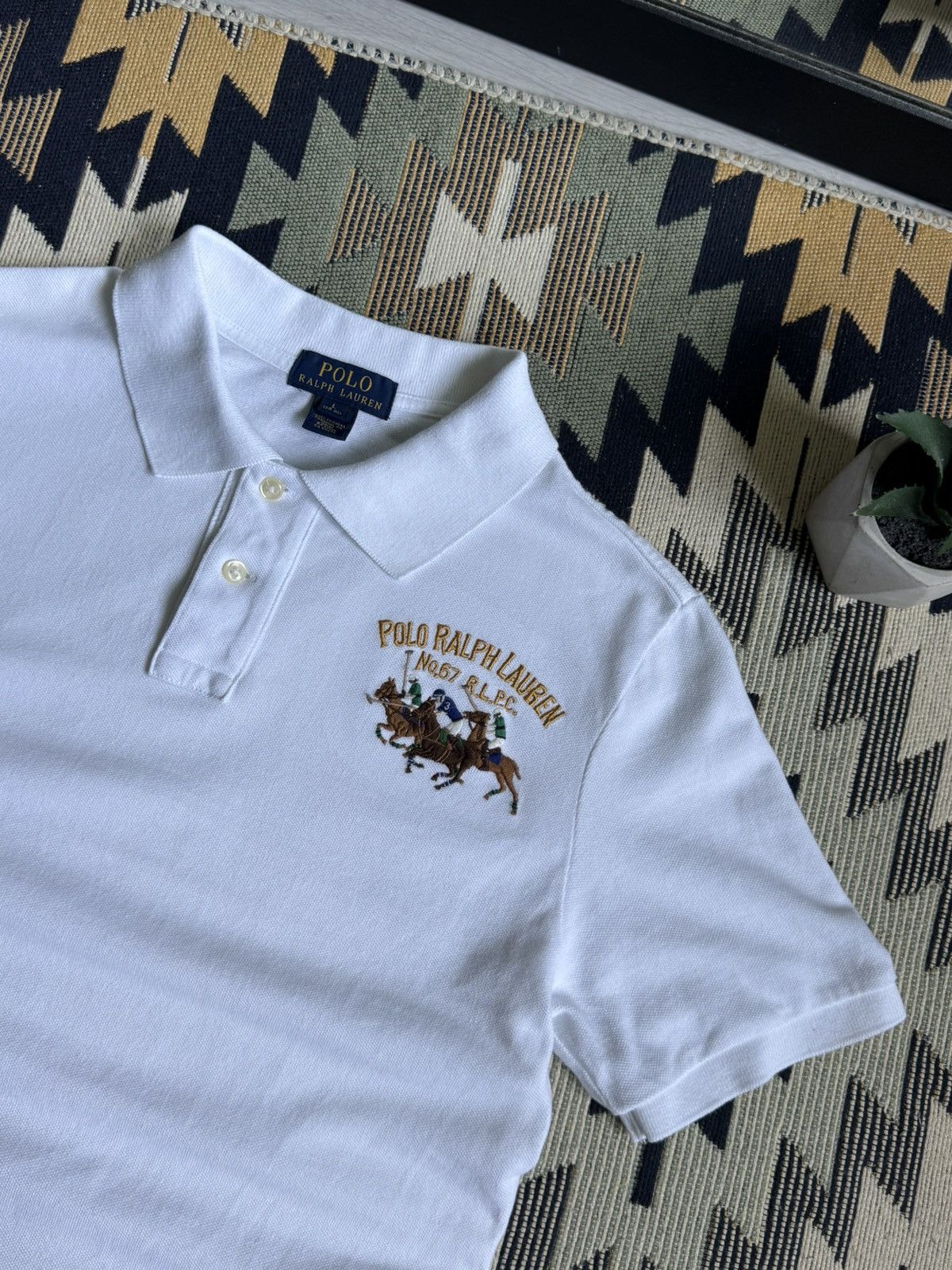 Polo Ralph Lauren Vintage Polo Ralph Lauren #3 Logo Chief Kief T-shirt Size US S / EU 44-46 / 1 - 5 Thumbnail
