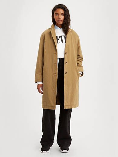 Levi's Levi's Luna Coat Medium Tan Brown Cotton Polyester Canvas Size US M / EU 48-50 / 2 - 15 Thumbnail