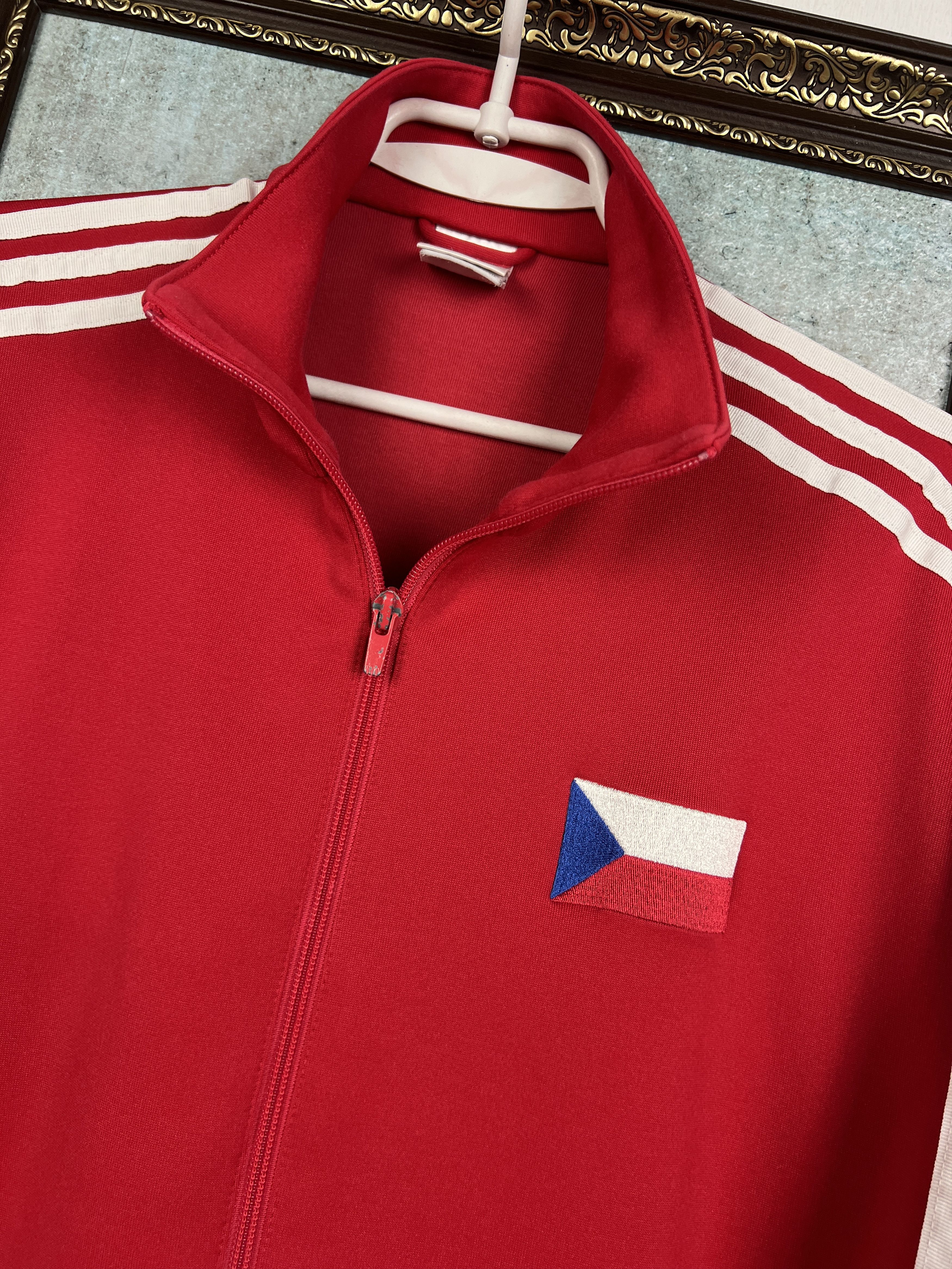 Adidas Vintage World Cup Czech Republic Football Jacket Track Top Size US L / EU 52-54 / 3 - 3 Thumbnail