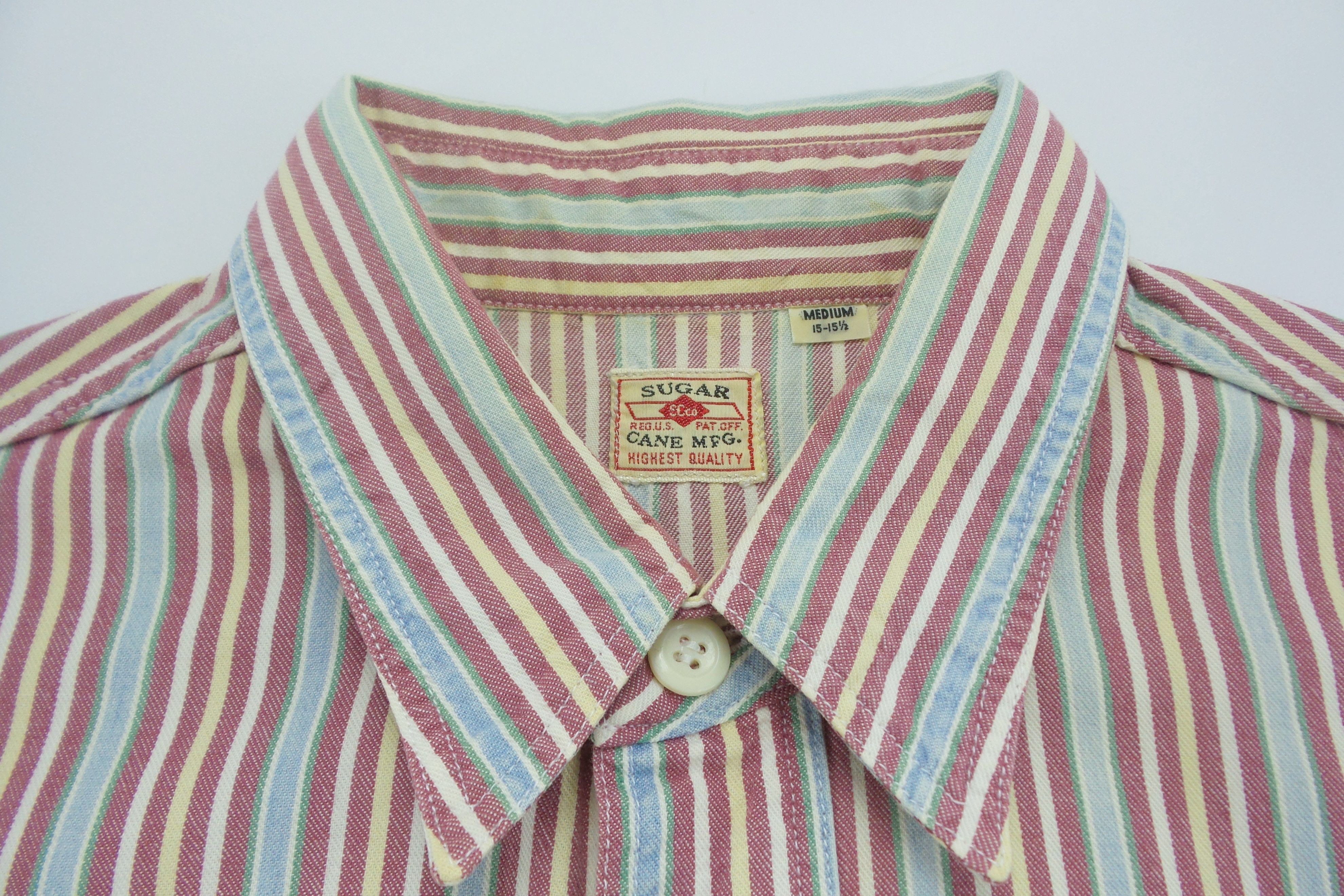 Sugar Cane Sugar Cane Double Pockets Stripes Shirts Size US M / EU 48-50 / 2 - 2 Thumbnail