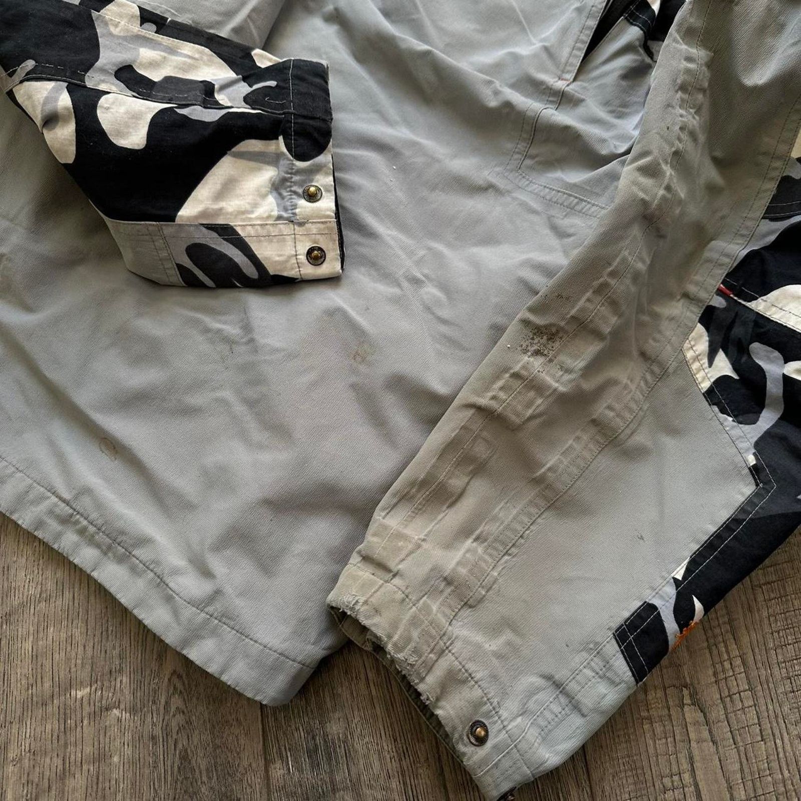 Vintage Vintage Grey Snow Camo Polaris Octane Snowmobile Ski Jacket Size US L / EU 52-54 / 3 - 7 Thumbnail