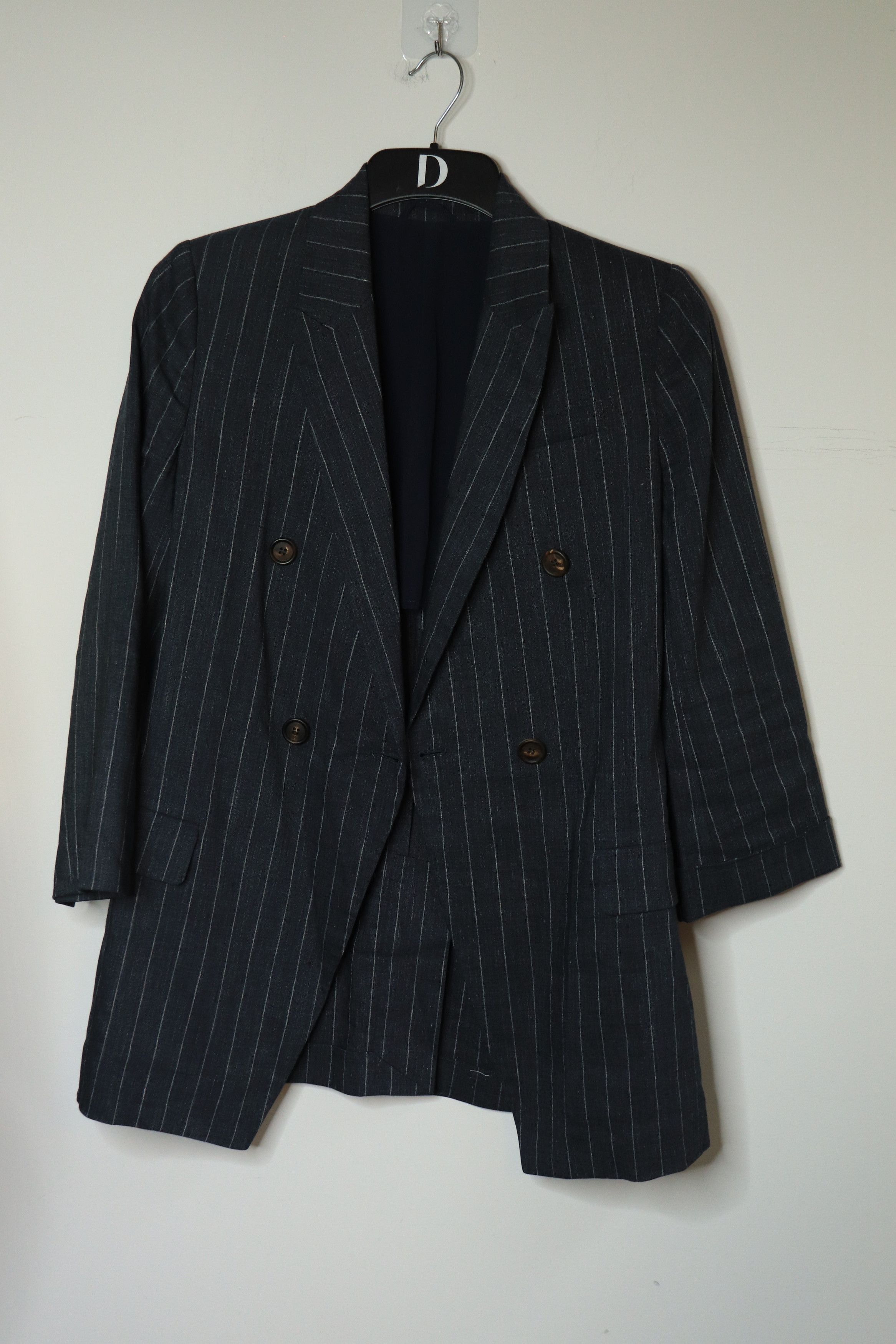 Brunello Cucinelli Grey pinstripe blazer - UK 8 Size S / US 4 / IT 40 - 1 Thumbnail