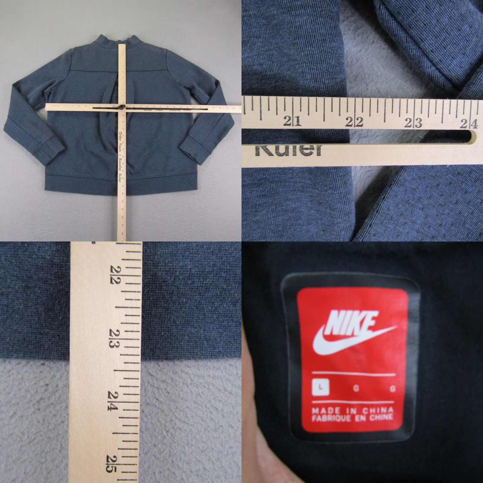Nike VINTAGE Nike Destroyer Jacket Womens Large Blue Full Zip Pockets Track Athletic Outerwear Mens? Wait. Size L / US 10 / IT 46 - 8 Thumbnail