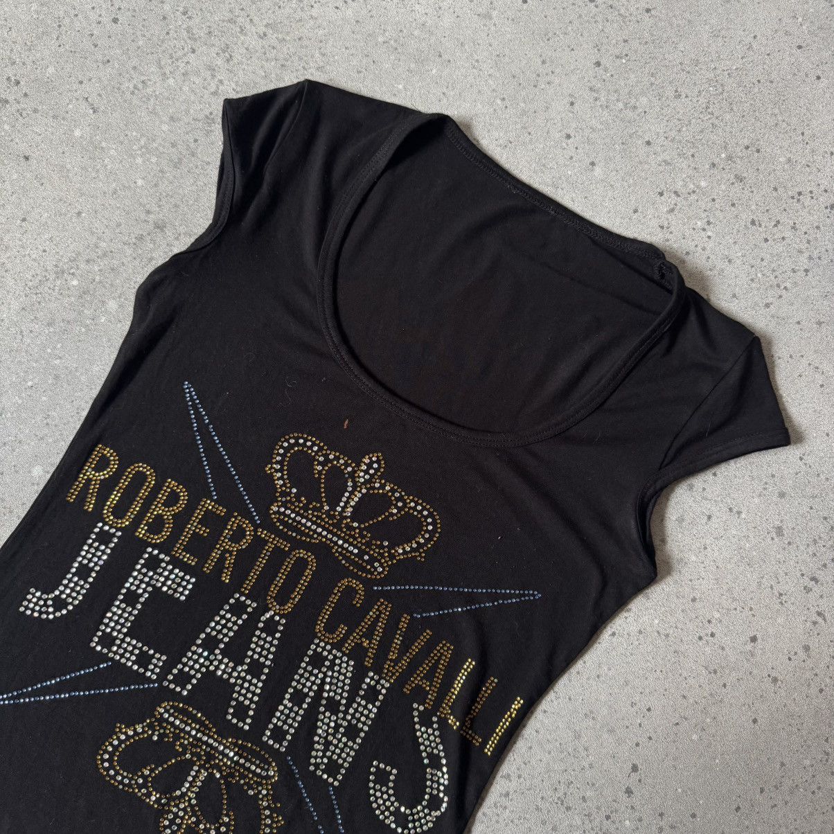 Roberto Cavalli Roberto Cavalli Vintage Y2K Rhinestones T-Shirt Size S / US 4 / IT 40 - 2 Thumbnail
