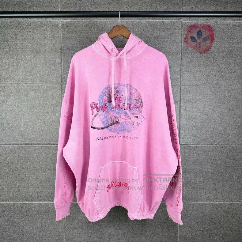 Balenciaga Balenciaga Pink Martini Limited Hoodie. Size US M / EU 48-50 / 2 - 1 Thumbnail