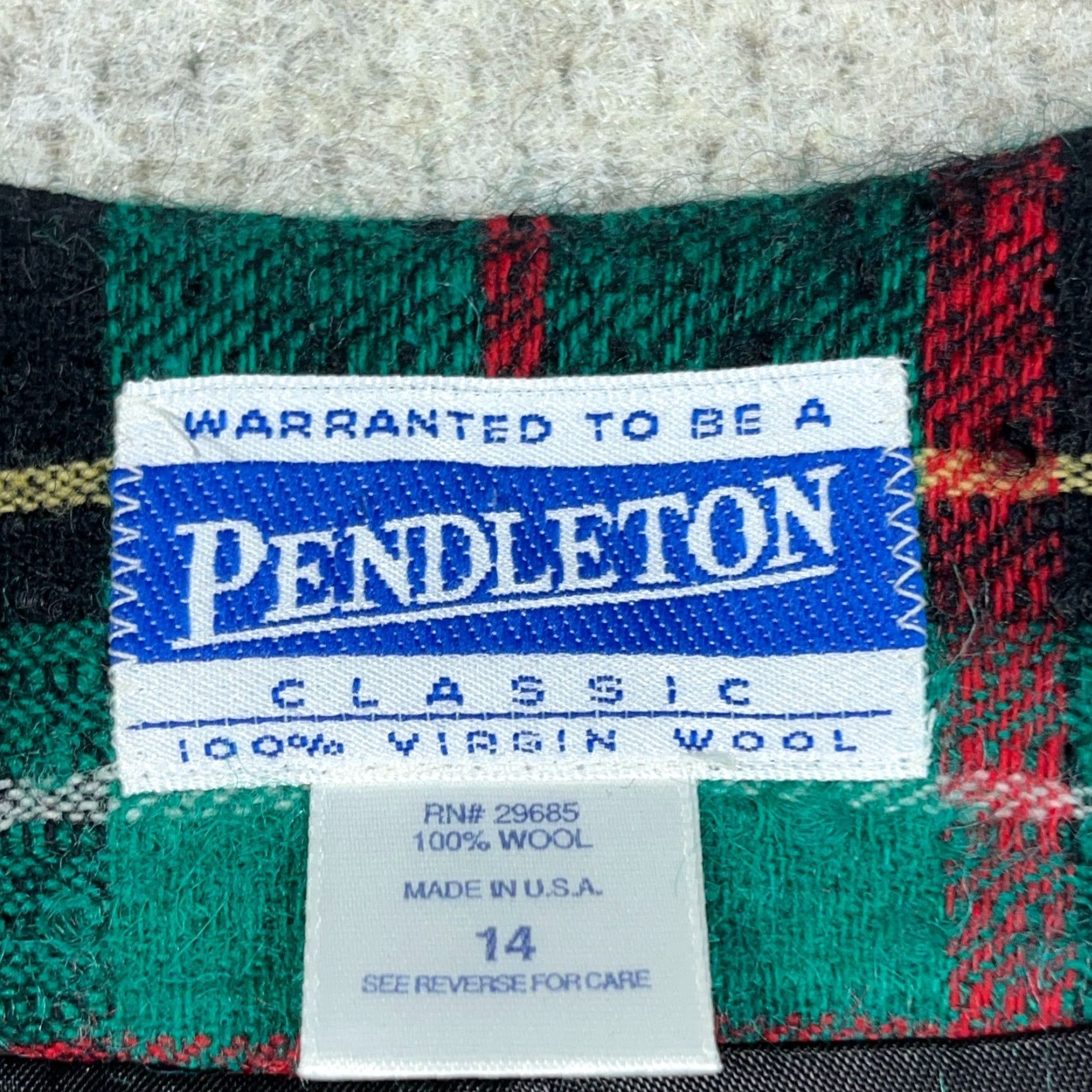 Pendleton VINTAGE Pendleton Blazer Women 12 Green Plaid Wool Tweed Sport Coat Jacket 90s Size XL / US 12-14 / IT 48-50 - 4 Thumbnail