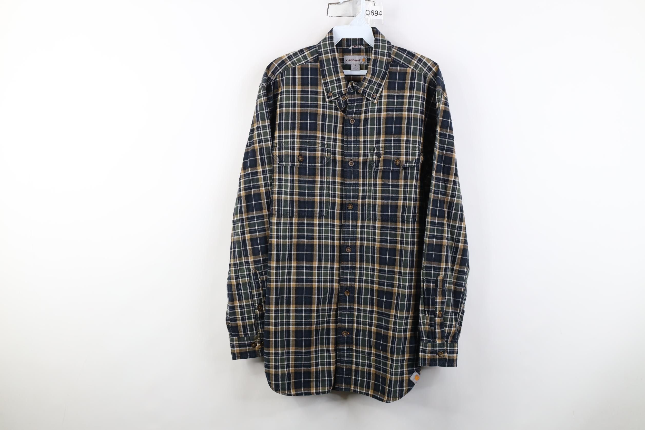 Carhartt Vintage Carhartt Flannel Collared Button Down Shirt Plaid Size US M / EU 48-50 / 2 - 1 Thumbnail