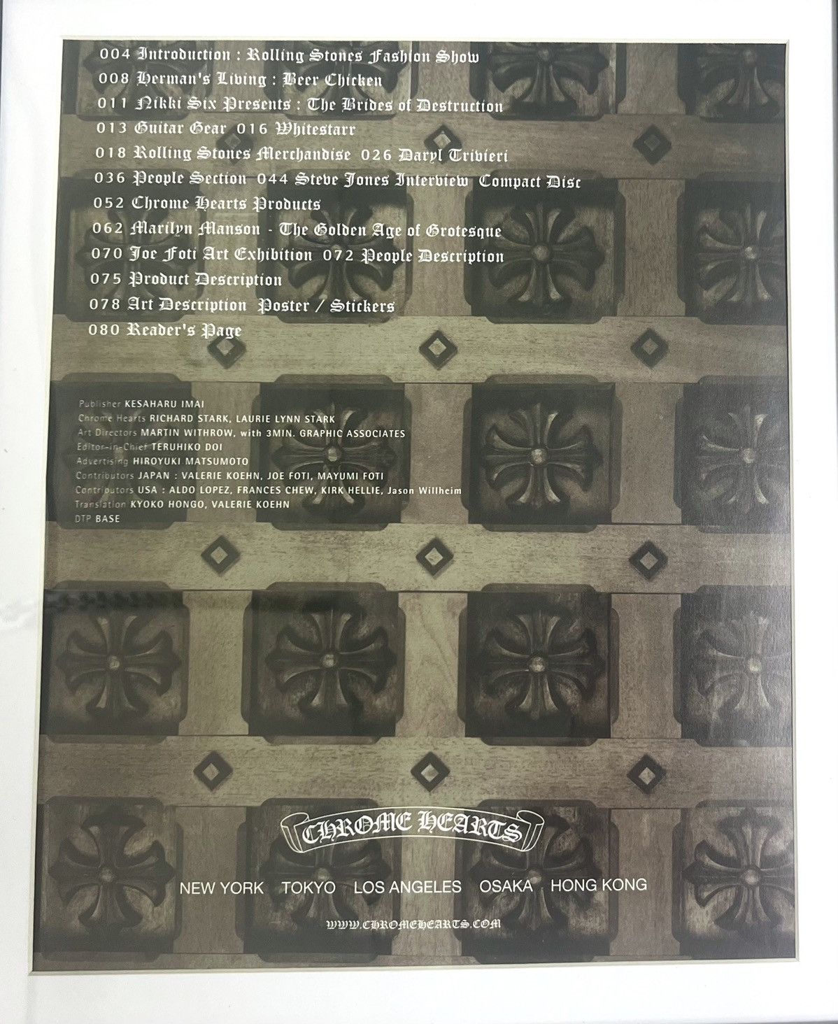 Chrome Hearts × Vintage Chrome Hearts multiple crosses 9x11 cutout Framed poster Size ONE SIZE - 2 Thumbnail