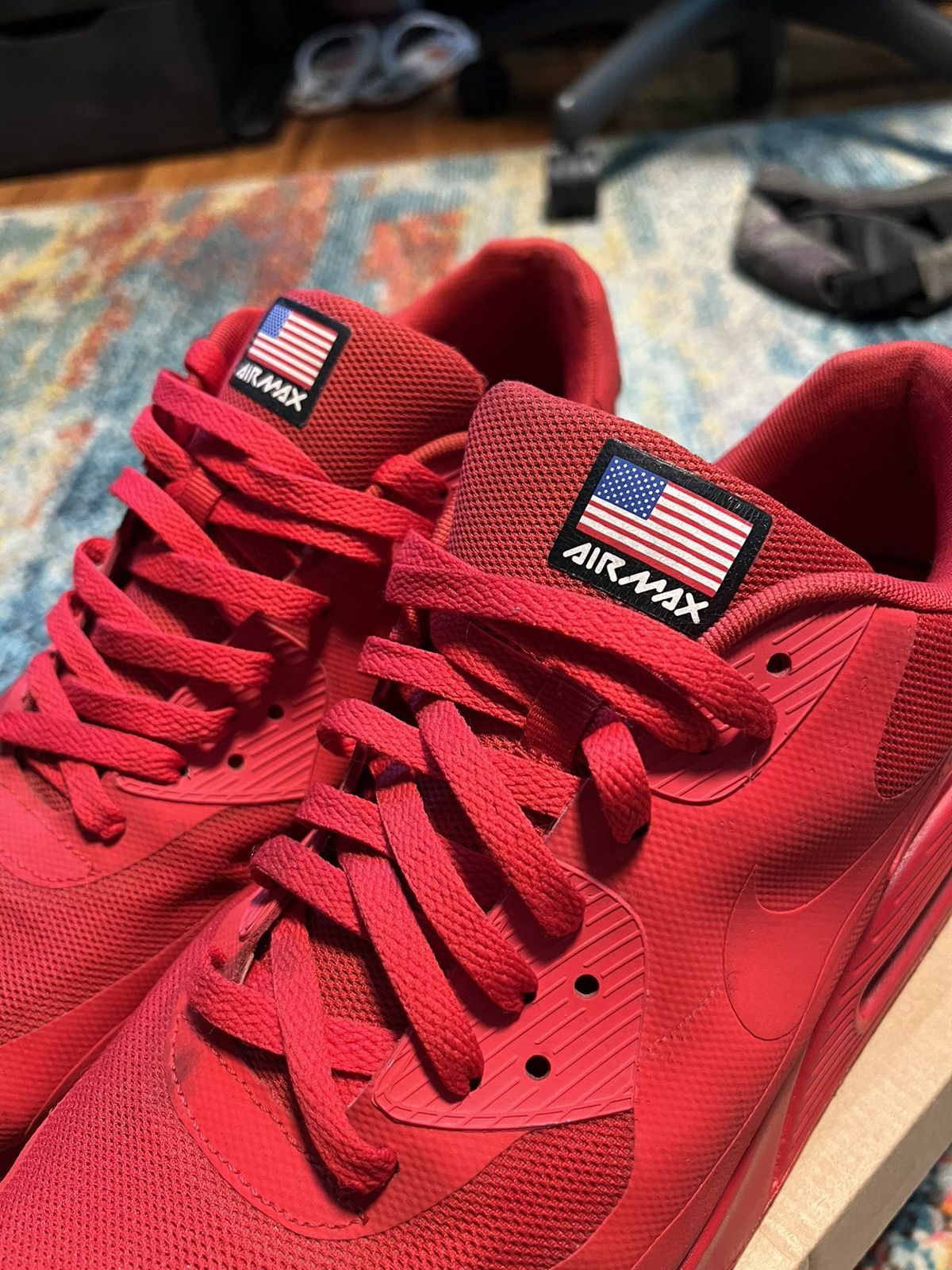 Kanye West × Nike air max 90 USA 🇺🇸 Independence Day Size US 12 / EU 45 - 5 Thumbnail