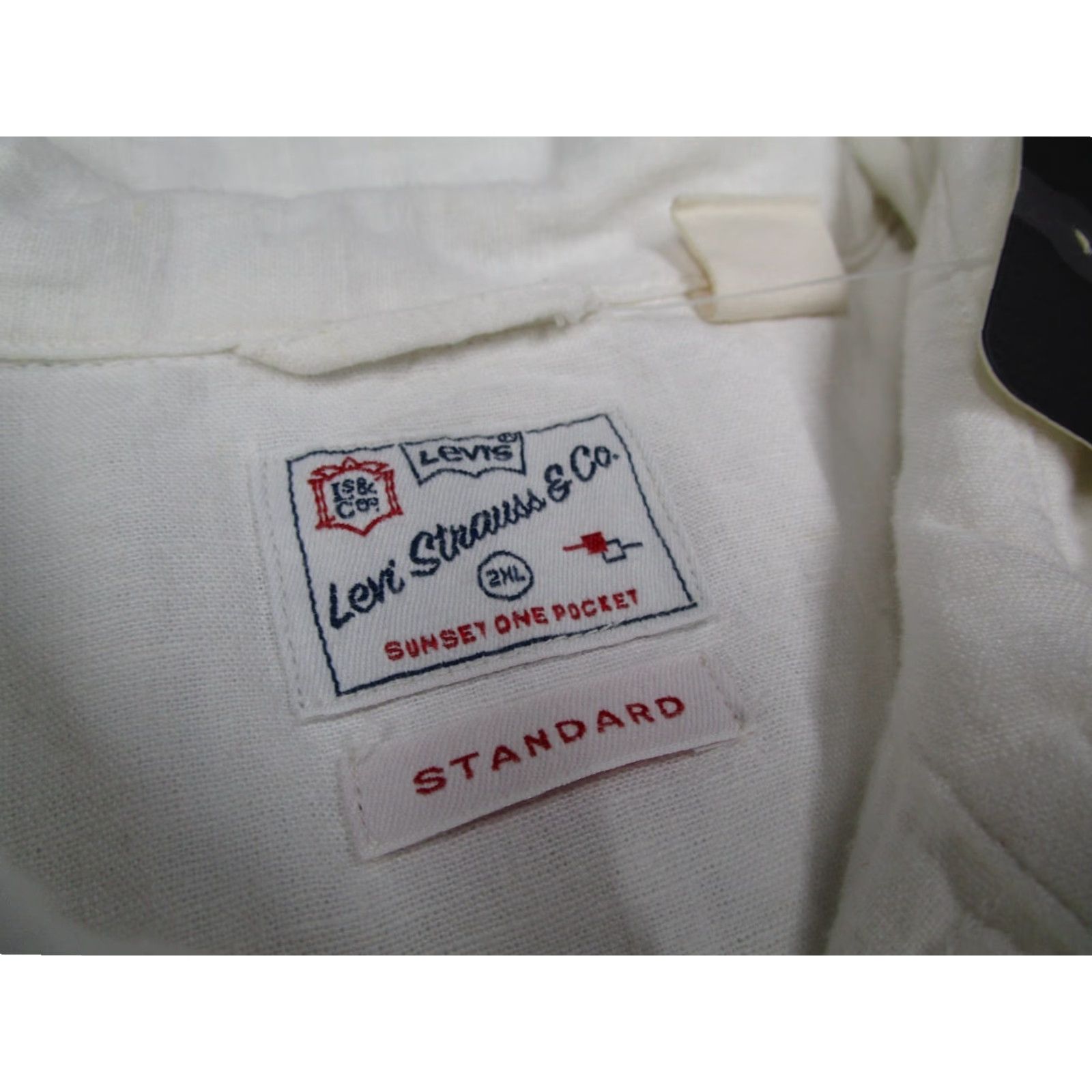 Tommy Bahama Levis Shirt Mens 2XL XXL White Linen Blend Button Up Long Sleeve Size US XXL / EU 58 / 5 - 2 Thumbnail