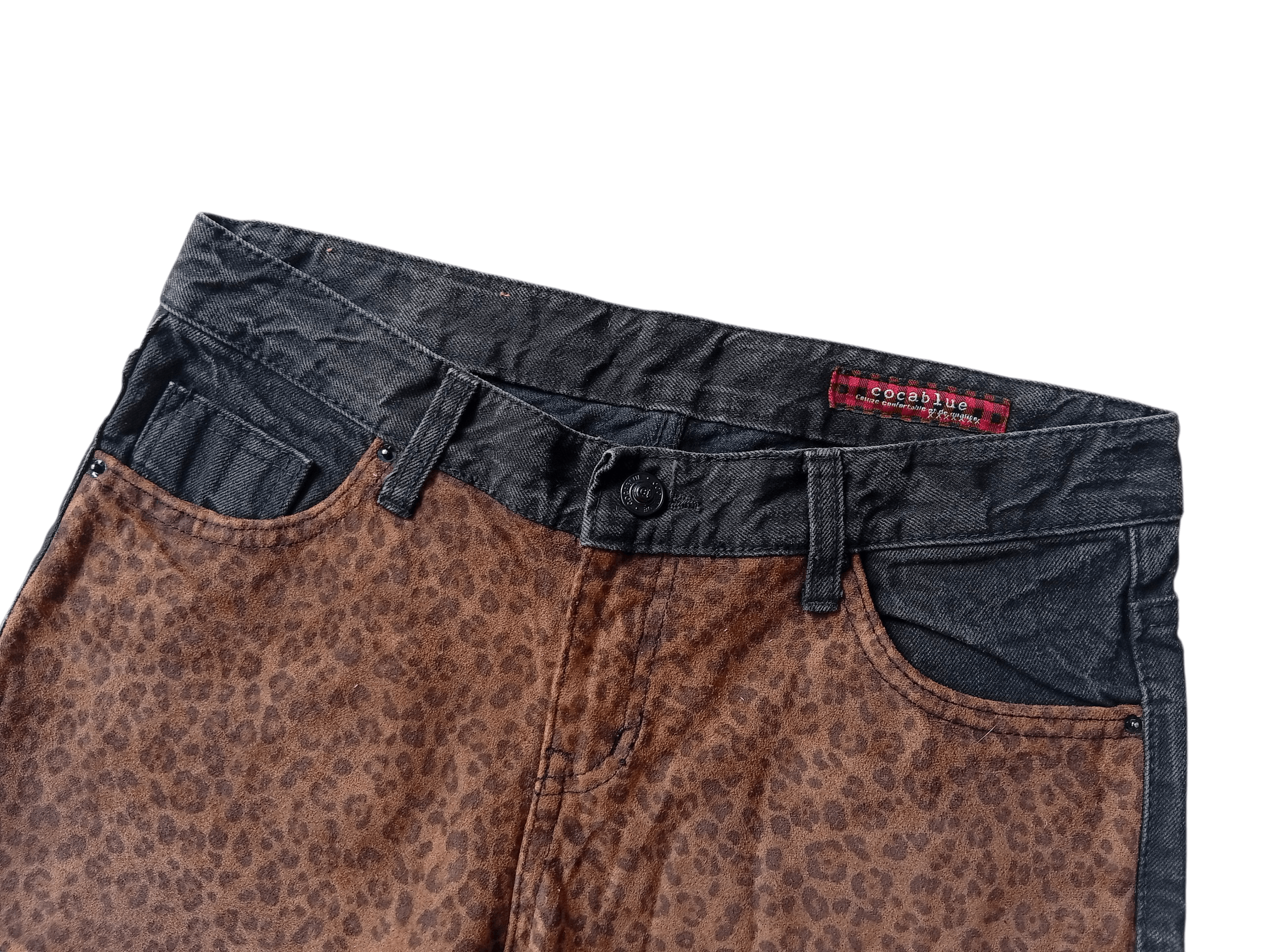 Japanese Brand Cocablue leopard denim short Size 28" / US 6 / IT 42 - 2 Thumbnail