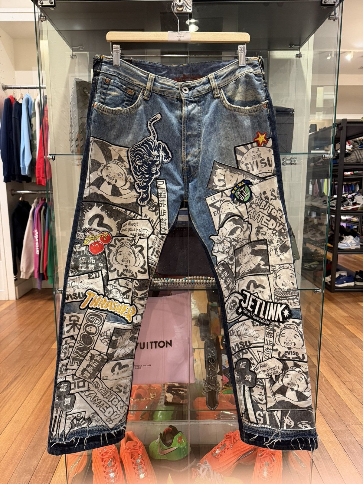 Evisu Evisu Genes Mens Denim Jeans RN 120435 34 Waist 35 Inseam