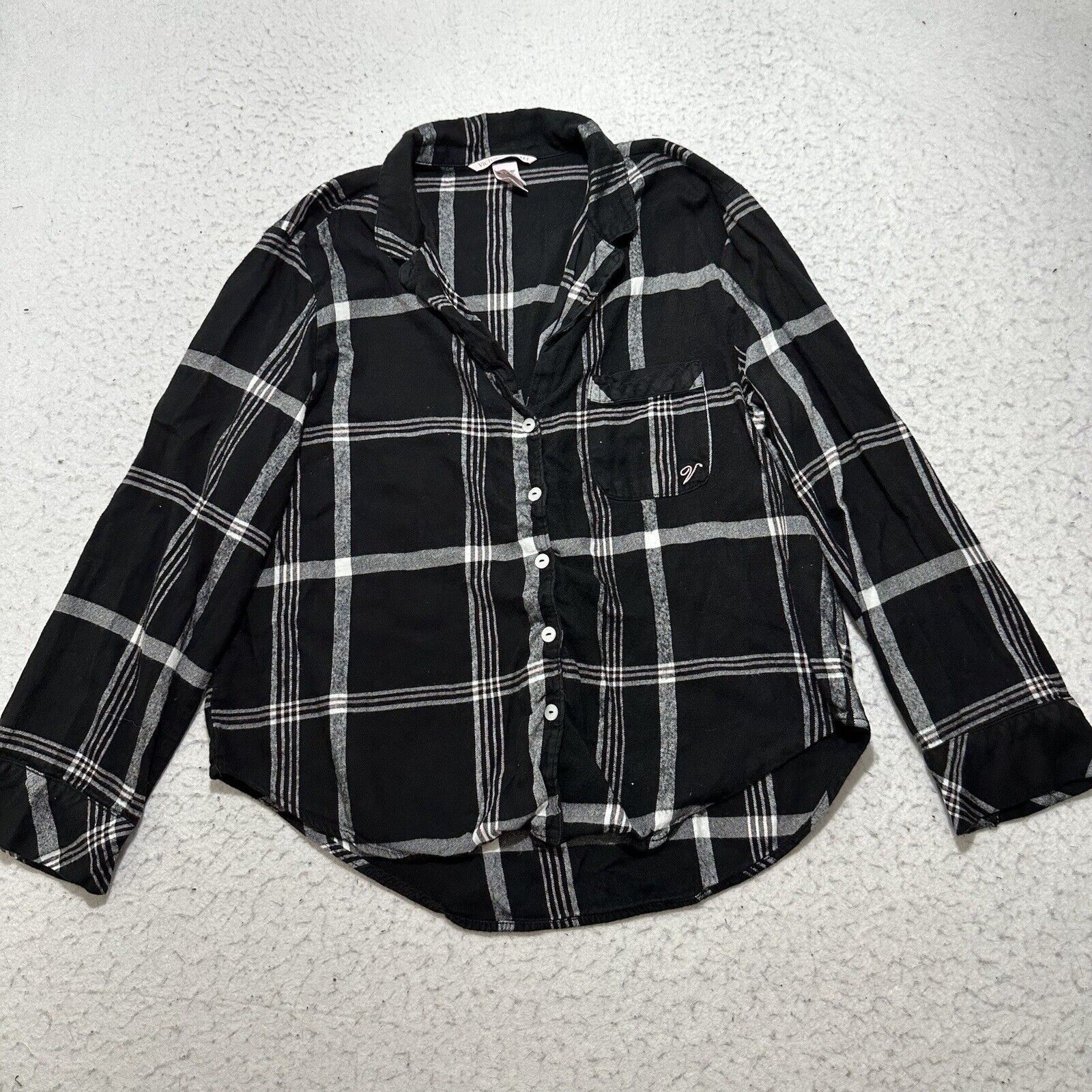 Victoria's Secret Victoria's Secret Medium Button Down Sleepwear Striped Shirt Size ONE SIZE - 1 Thumbnail