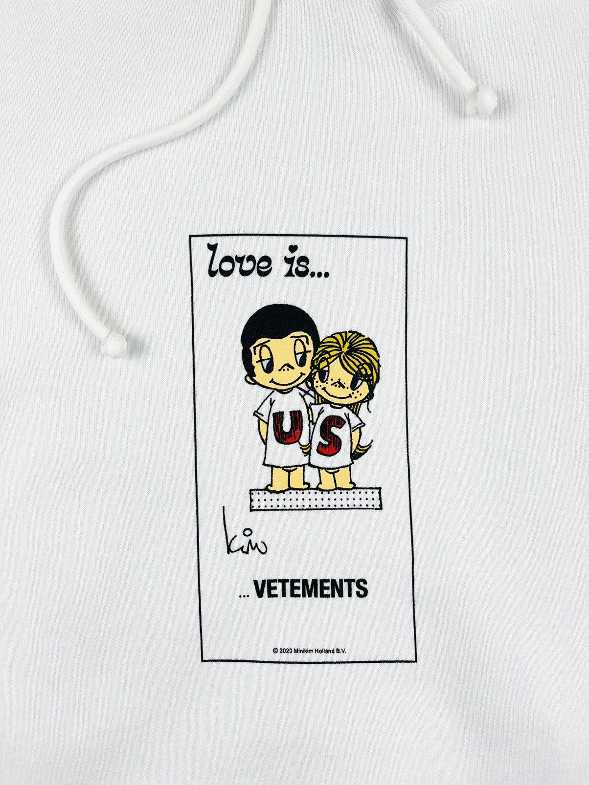 Vetements AW20 Vetements Love Is Us Minikim Holland Hoodie White Size US S / EU 44-46 / 1 - 3 Thumbnail