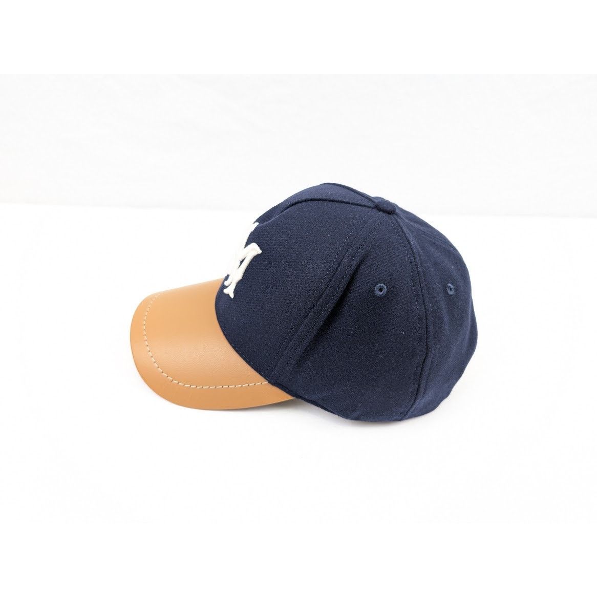 Amiri o1rshd1 Size: OS / Wool/Leather MA Hat / Cap in Navy Size ONE SIZE - 6 Thumbnail