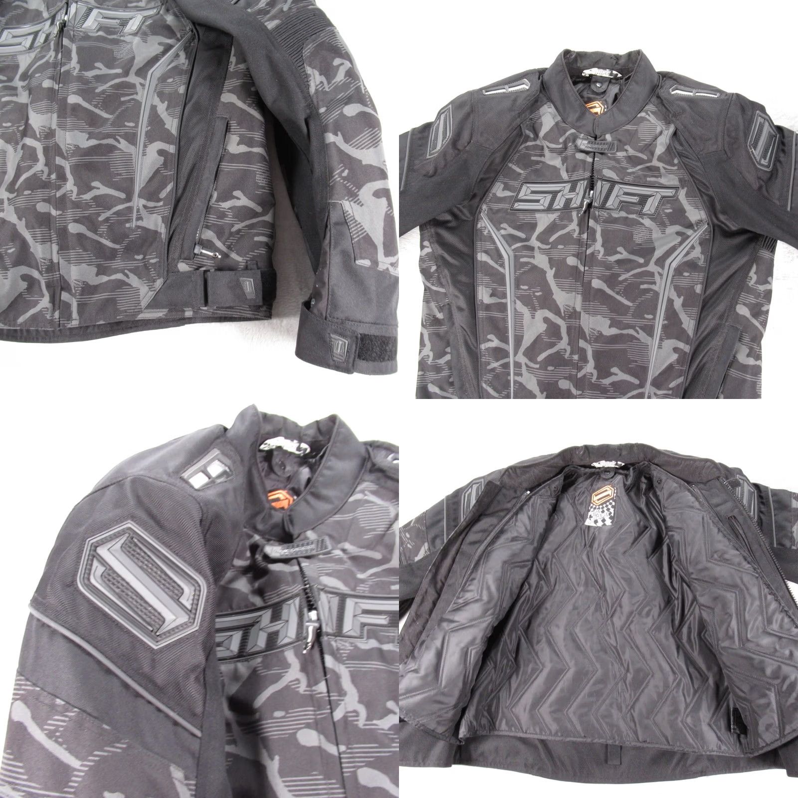 Vintage SHIFT Avenger Jacket Men M Black Camouflage Full Zip Padded Pockets Motorcycle Jacket Size US M / EU 48-50 / 2 - 8 Thumbnail