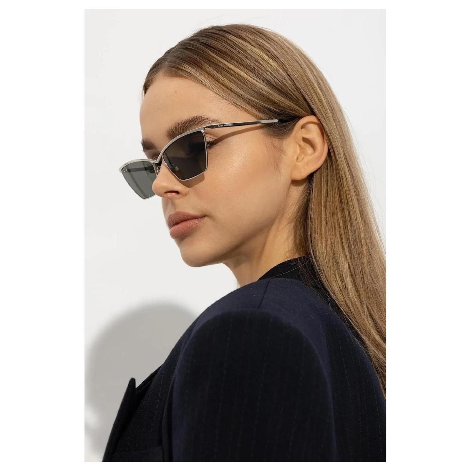 Saint Laurent Paris Saint Laurent Women Sunglasses Cat Eye SL637 002 Size ONE SIZE - 12 Thumbnail