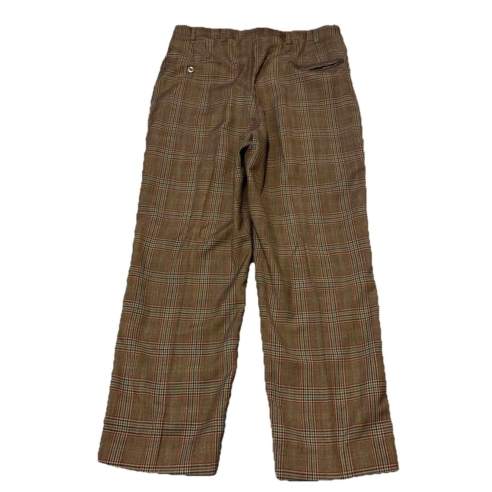Vintage VINTAGE Seven Seas Slacks Brown Checkered Plaid Dress Pants Shirt? Size US 32 / EU 48 - 2 Thumbnail