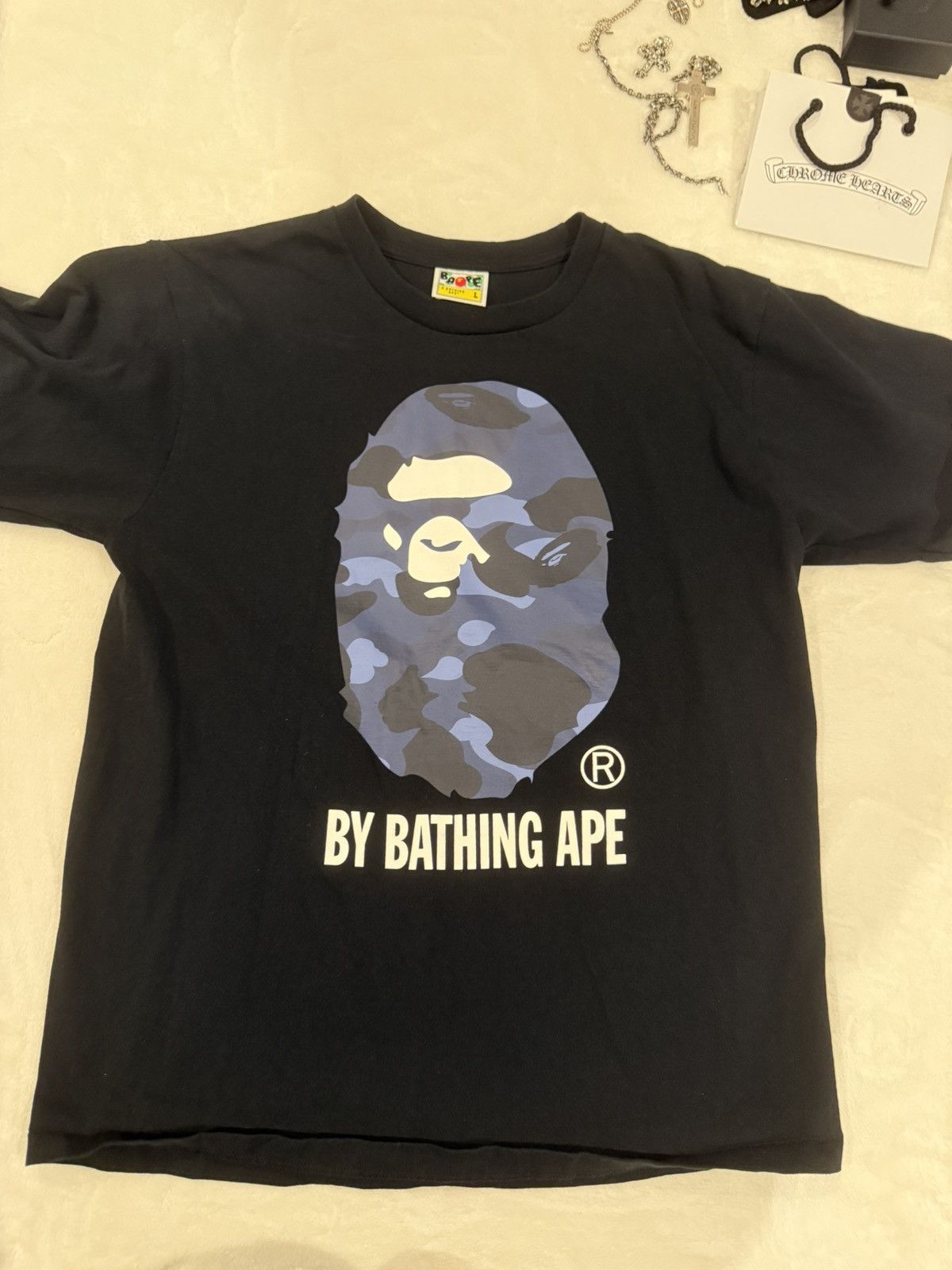 Bape Bape Blue Ape Head T Shirt Size US L / EU 52-54 / 3 - 2 Thumbnail