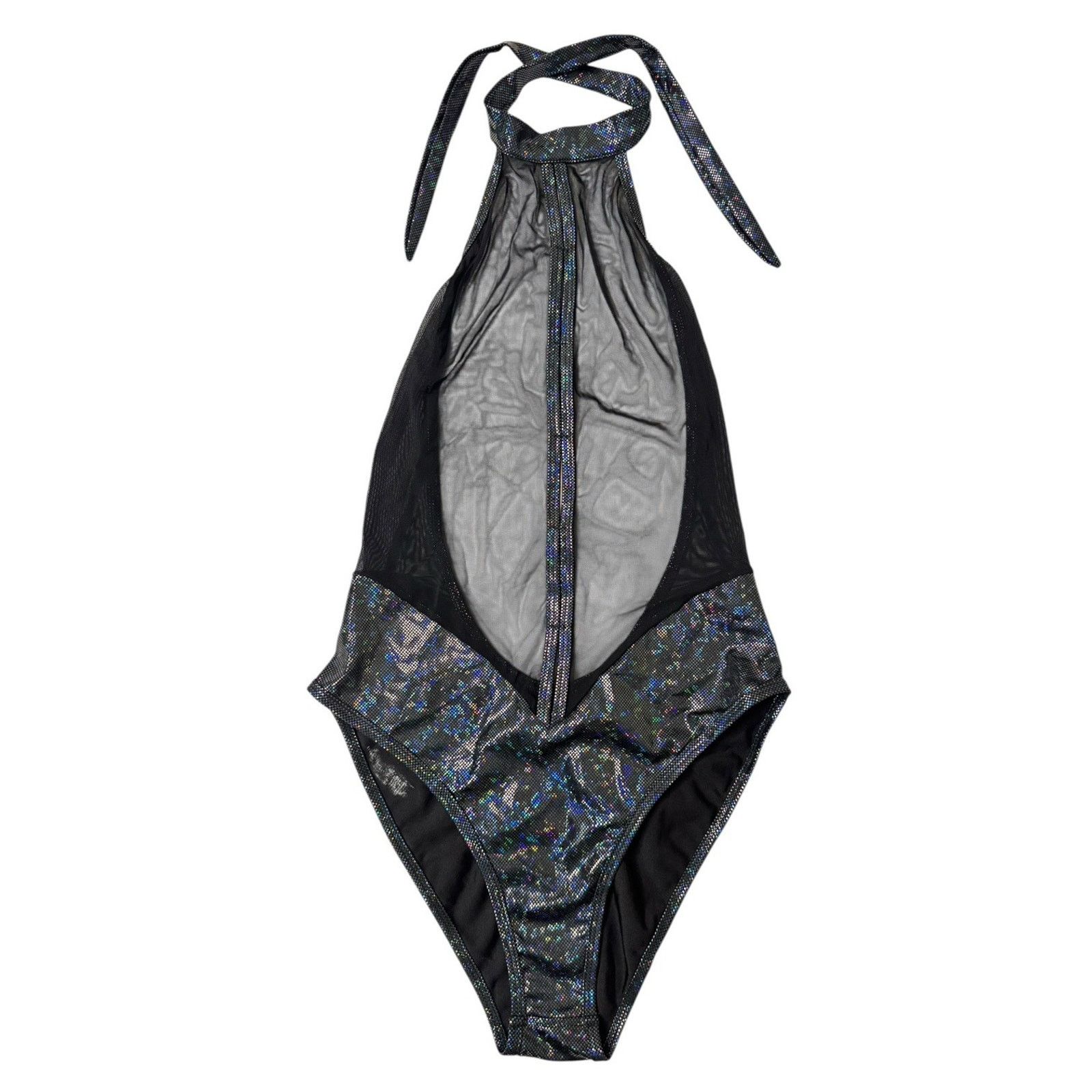 Other J. VALENTINE High Leg Bodysuit Metallic Festival Rave Punk Size L / US 10 / IT 46 - 2 Thumbnail