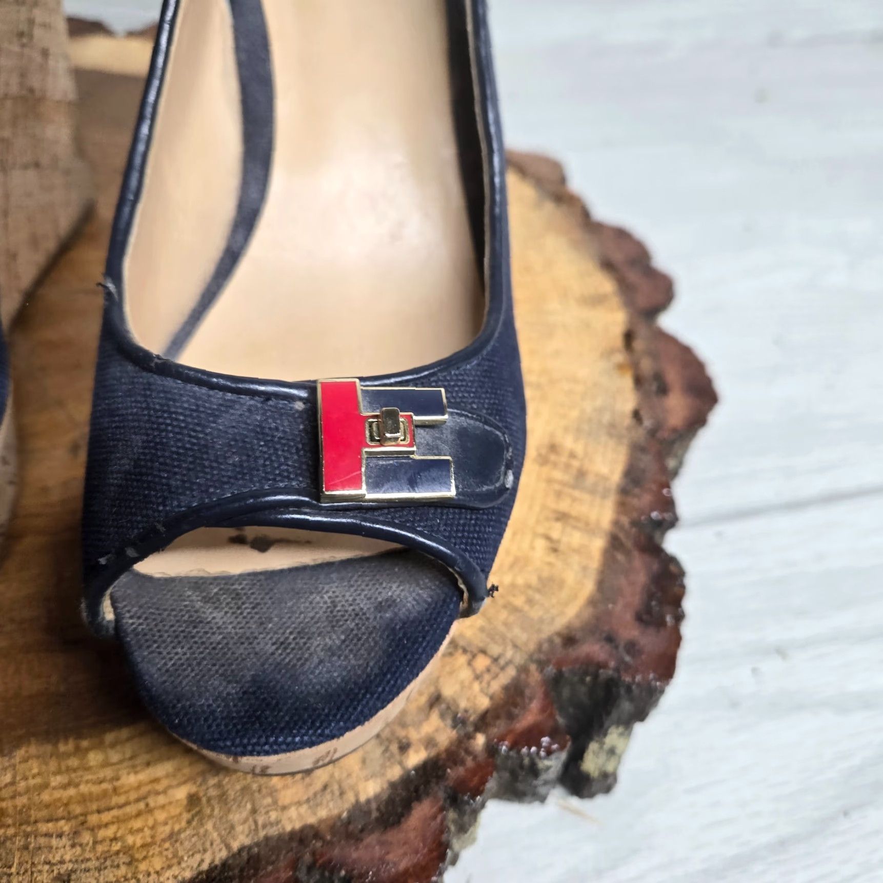 Tommy Hilfiger Tommy Hilfiger Madasen Platform Wedge Cork Heel Brown Women's Size 8.5 Sandal Slip-On Casual Women Shoes Size US 8.5 / IT 38.5 - 5 Thumbnail