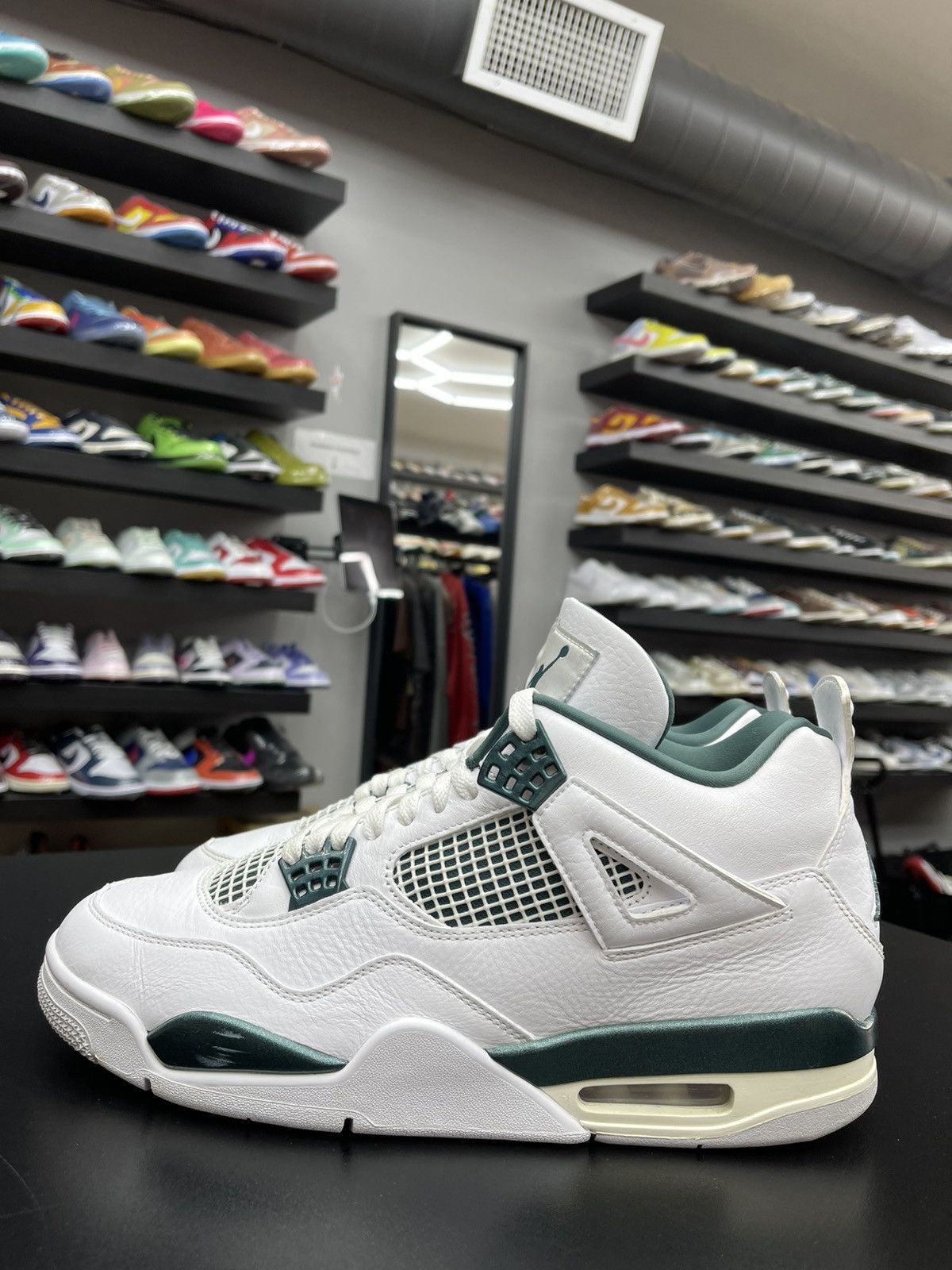 Nike Size 11.5 - Nike Air Jordan 4 Retro Oxidized Green White Size US 11.5 / EU 44-45 - 1 Thumbnail