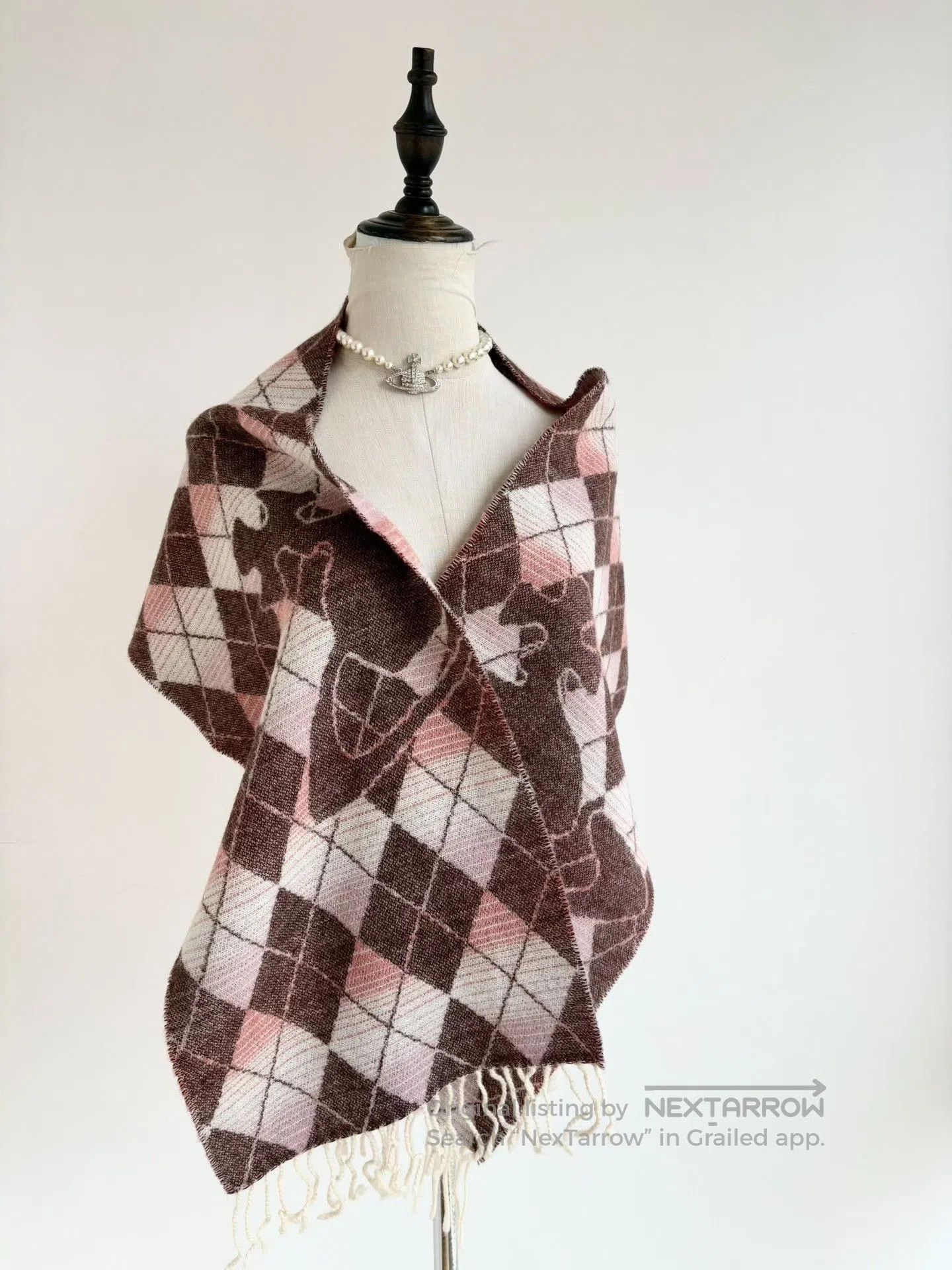 Vivienne Westwood Vivienne Westwood Vintage Gradient Pink Wool Scarf. Size ONE SIZE - 4 Thumbnail