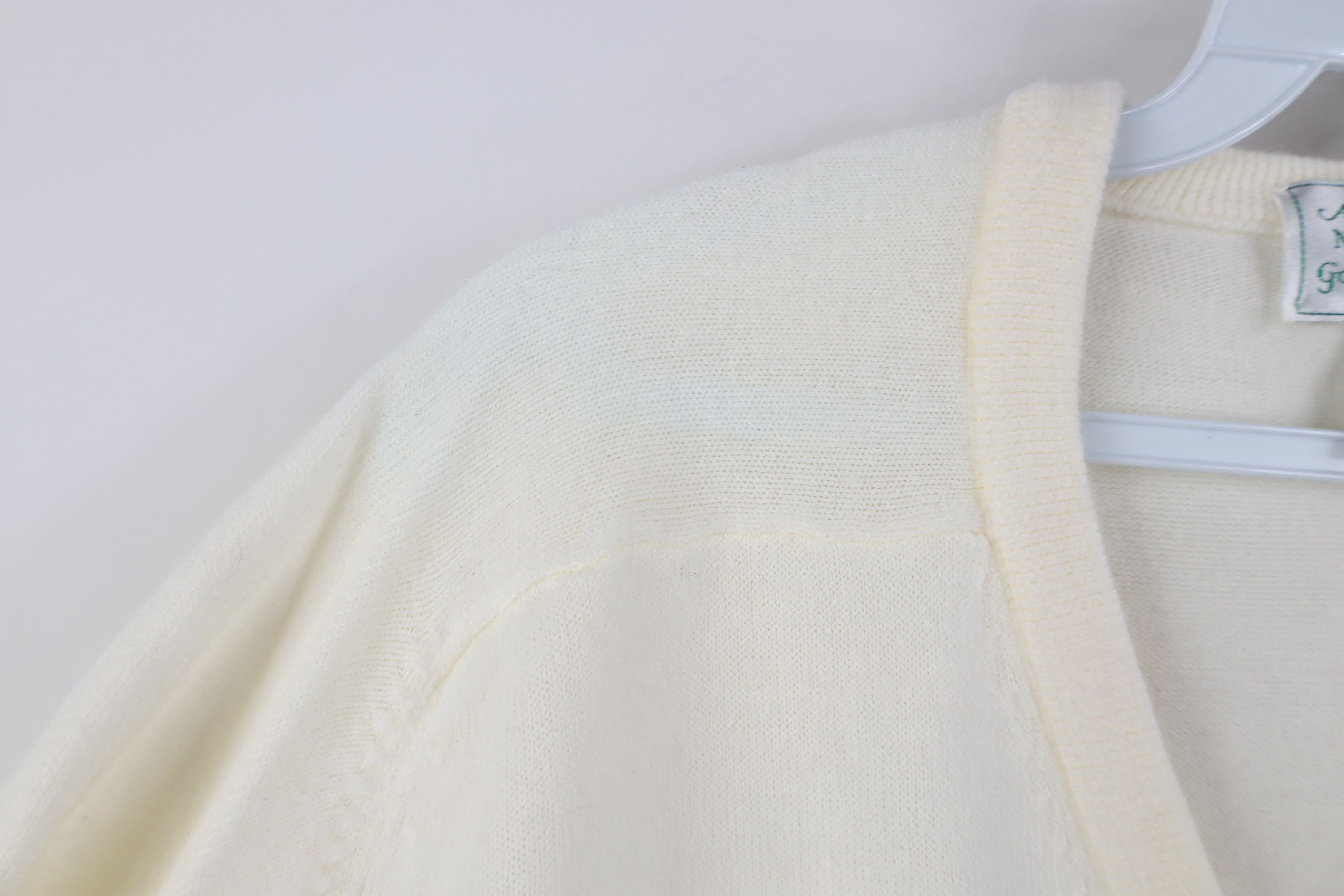 Vintage Vintage 90s Augusta National Golf Shop Knit Sweater Cream Size US L / EU 52-54 / 3 - 6 Thumbnail