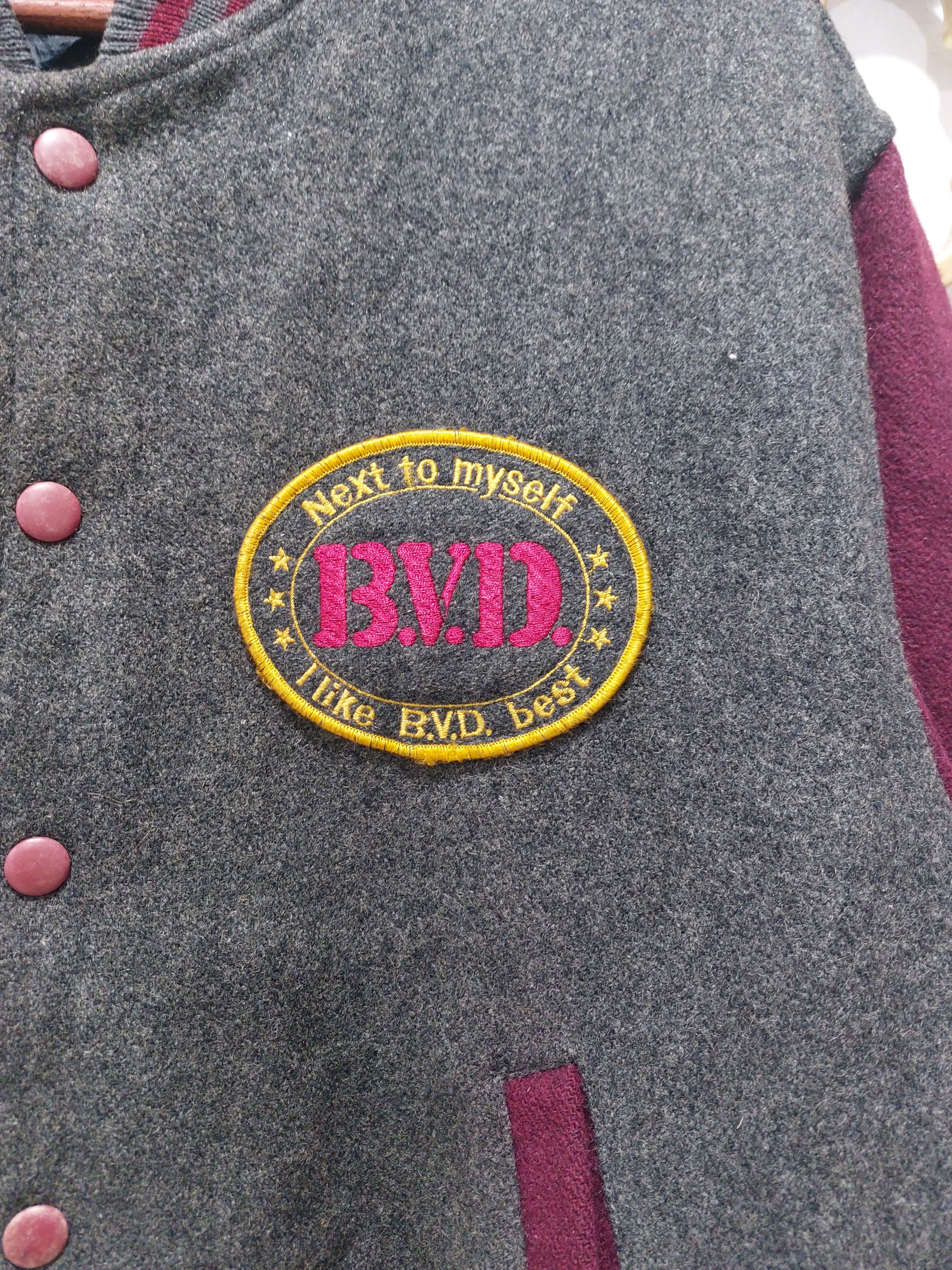 Japanese Brand Vintage BVD Varsity Wool Jacket Size US M / EU 48-50 / 2 - 7 Thumbnail