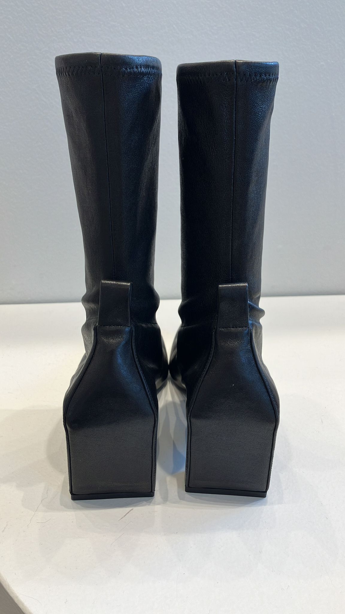 Jil Sander o1mt1gz1125 Leather Heeled Boots in Black Size US 6 / IT 36 - 2 Thumbnail