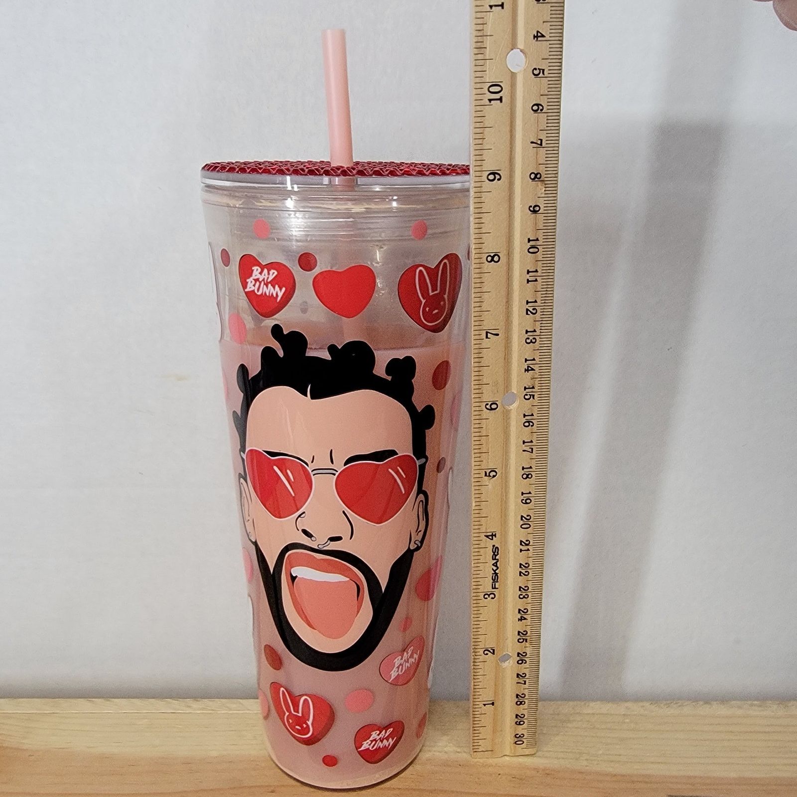 Other Bad Bunny Valentine's Day Cold Waterfill Tumbler w/ Stud Lid Size ONE SIZE - 8 Thumbnail