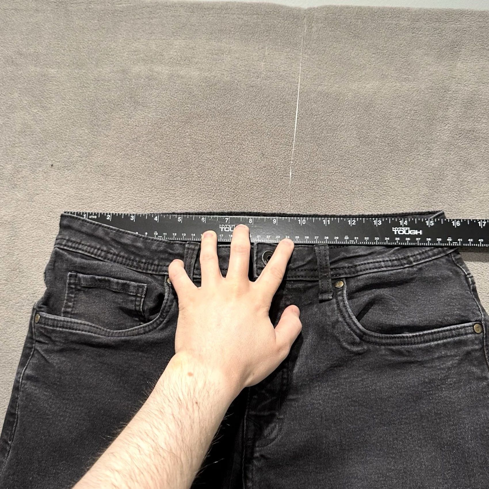 Denime the perfect jean NYC Jeans Mens 32x30 Black Stretch Denim Athletic Fit Jeans Size US 32 / EU 48 - 6 Thumbnail