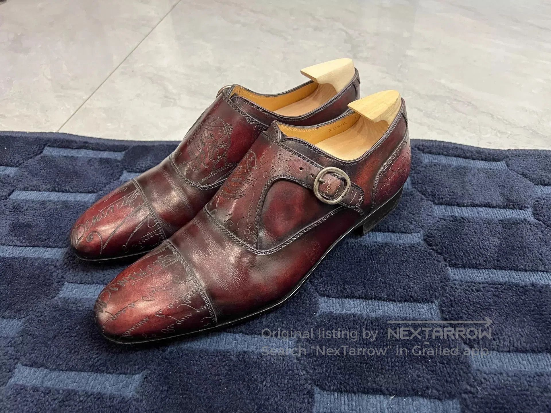 Berluti Brown Leather Formal Shoes with Buckle. Size US 7 / EU 40 - 3 Thumbnail